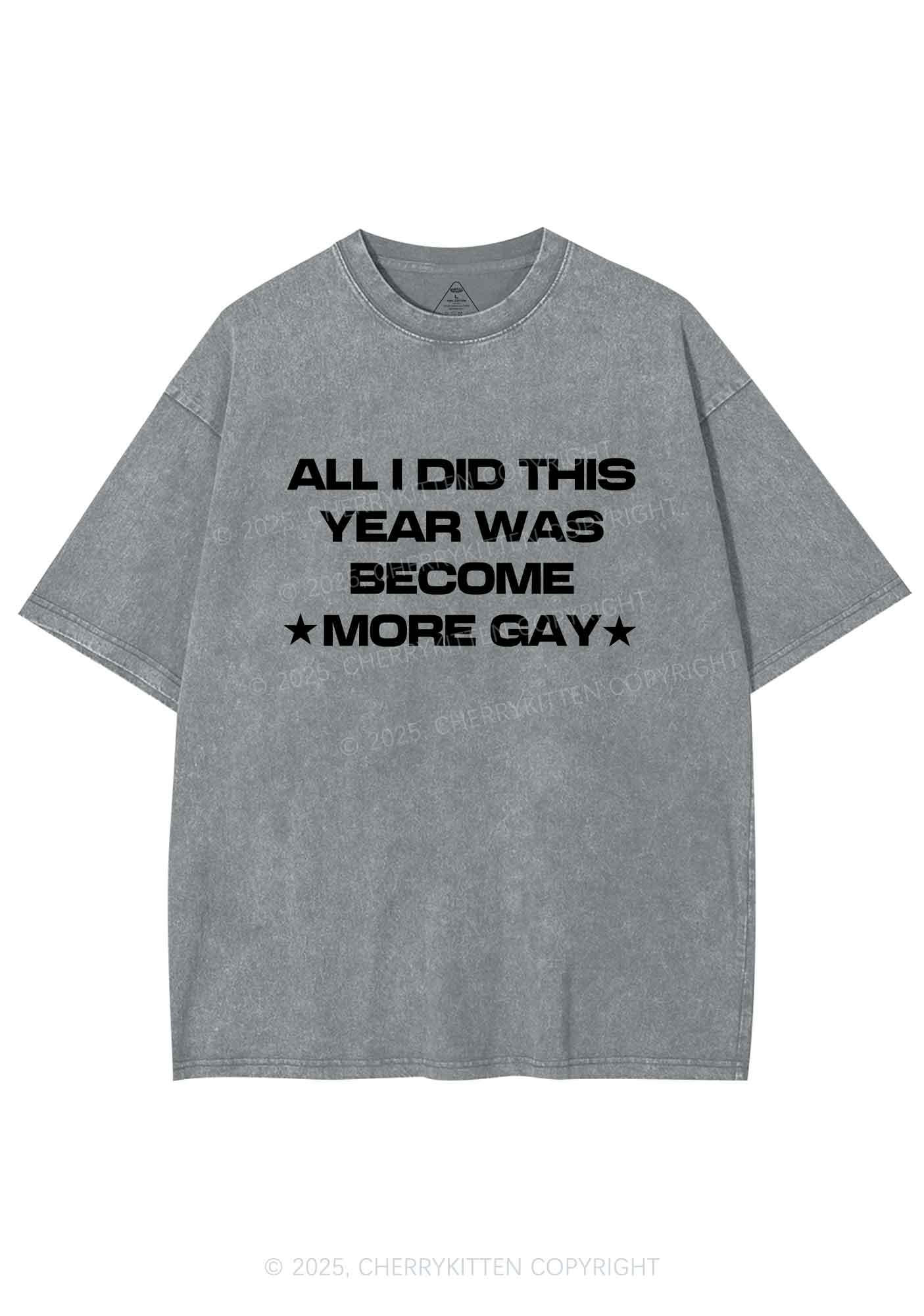 Become More Gay Pride Y2K Shirts Washed Tee Cherrykitten - Image 8