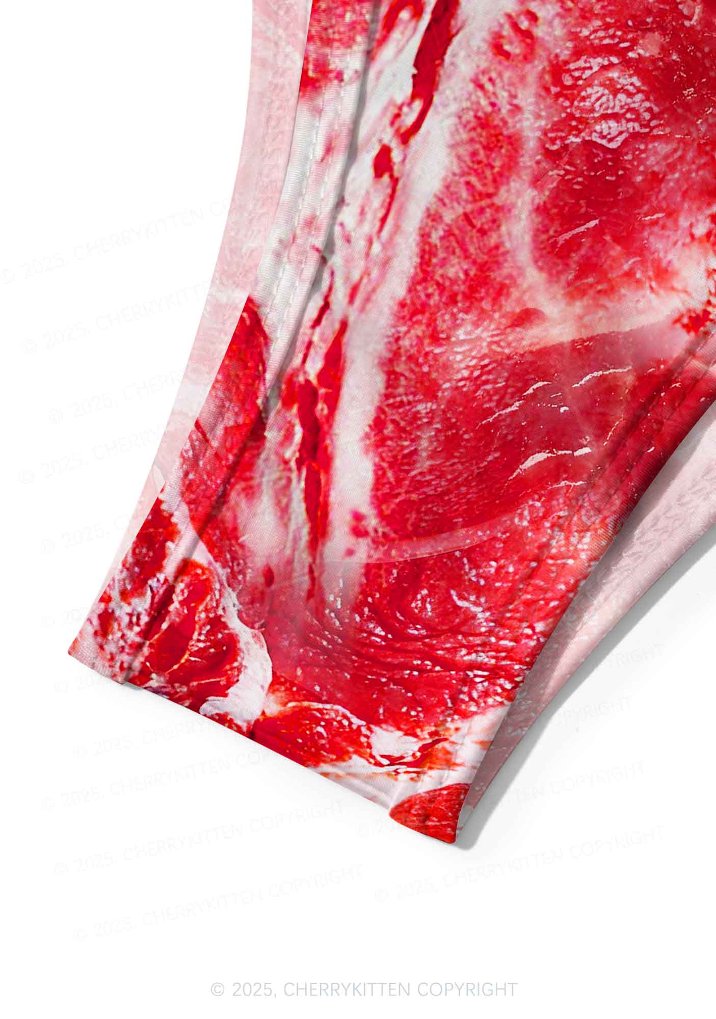 Beef Steak Texture Y2K Print Bikini Set Cherrykitten - Image 3