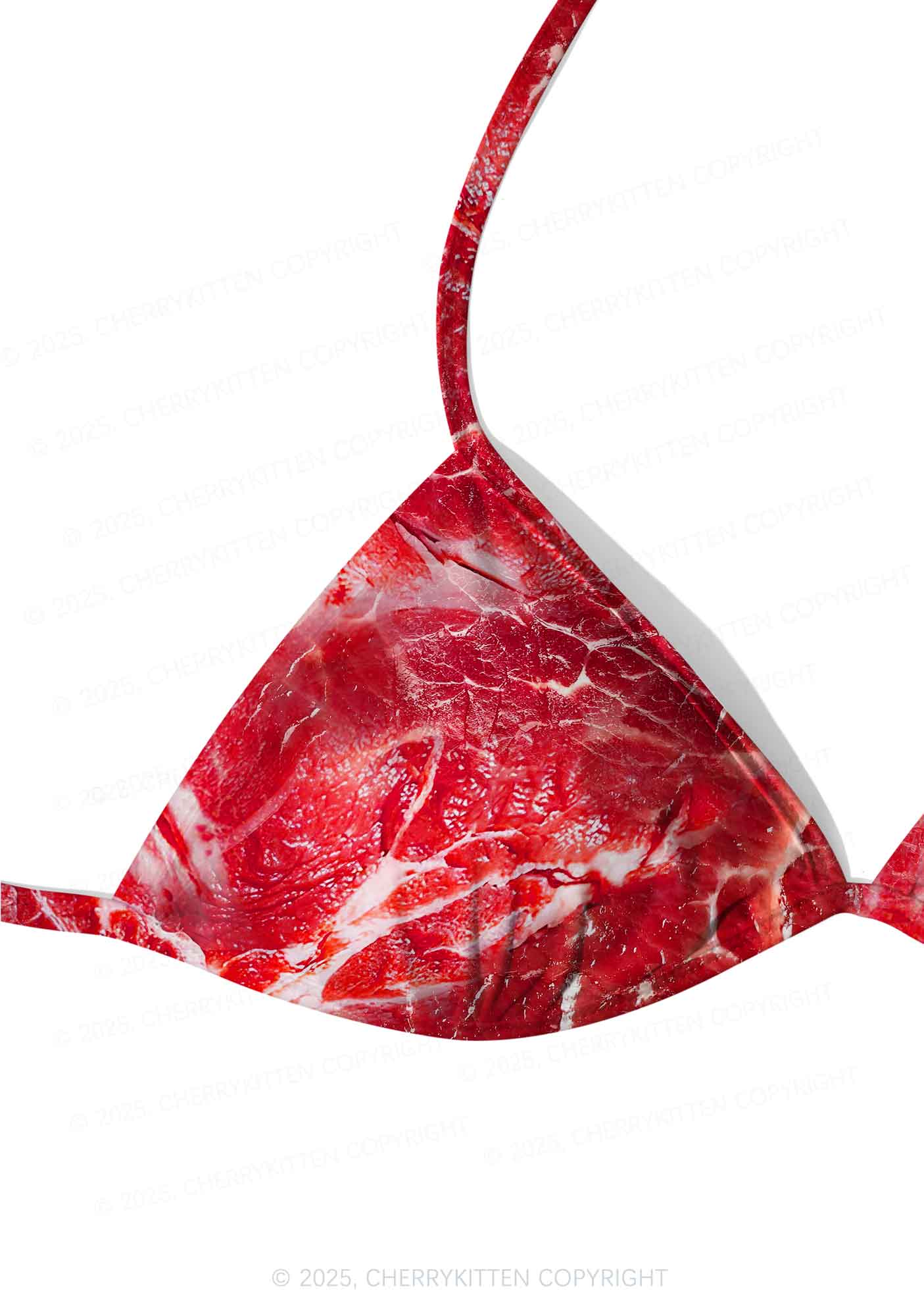 Beef Steak Texture Y2K Print Bikini Set Cherrykitten - Image 5