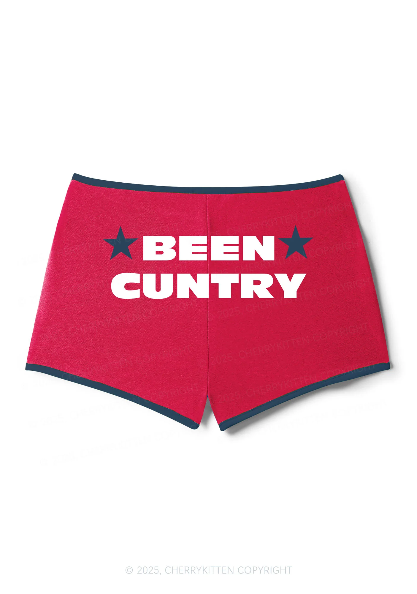 Been Cuntry Y2K Contrast Mini Shorts Cherrykitten - Image 2