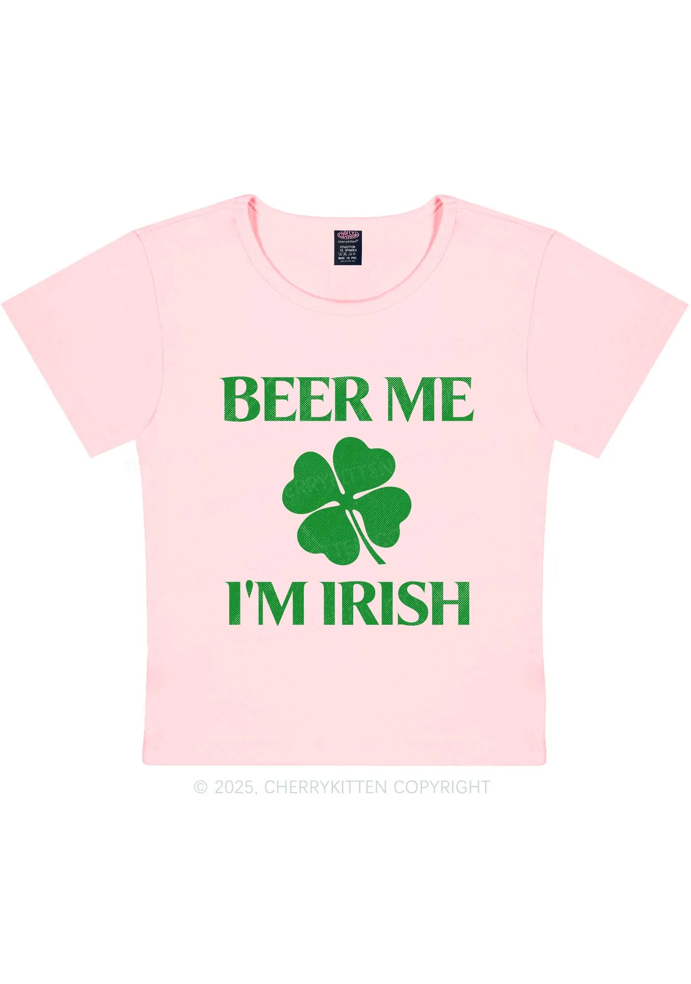 Beer Irish St Patricks Y2K Baby Tee Cherrykitten - Image 10