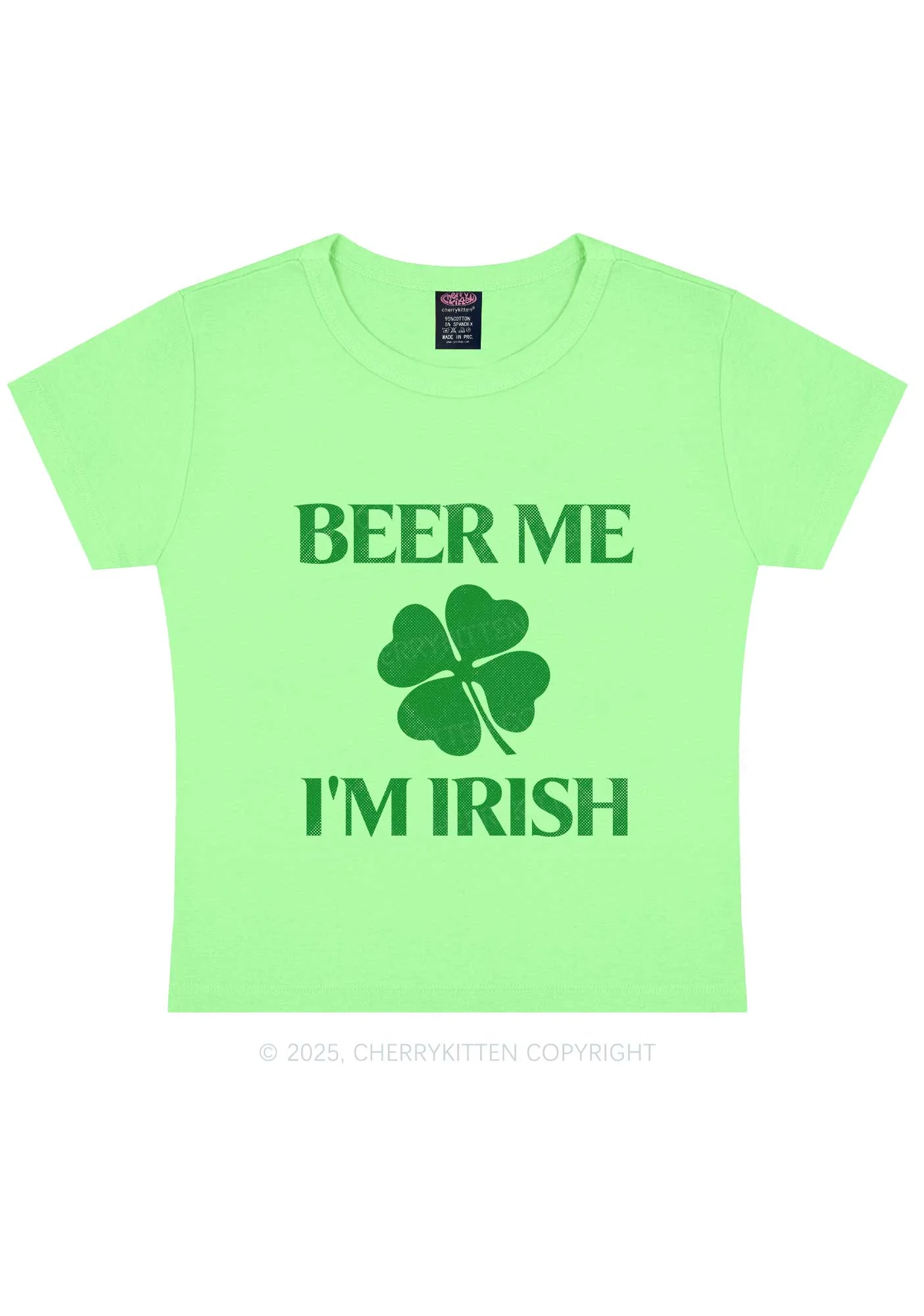 Beer Irish St Patricks Y2K Baby Tee Cherrykitten - Image 11