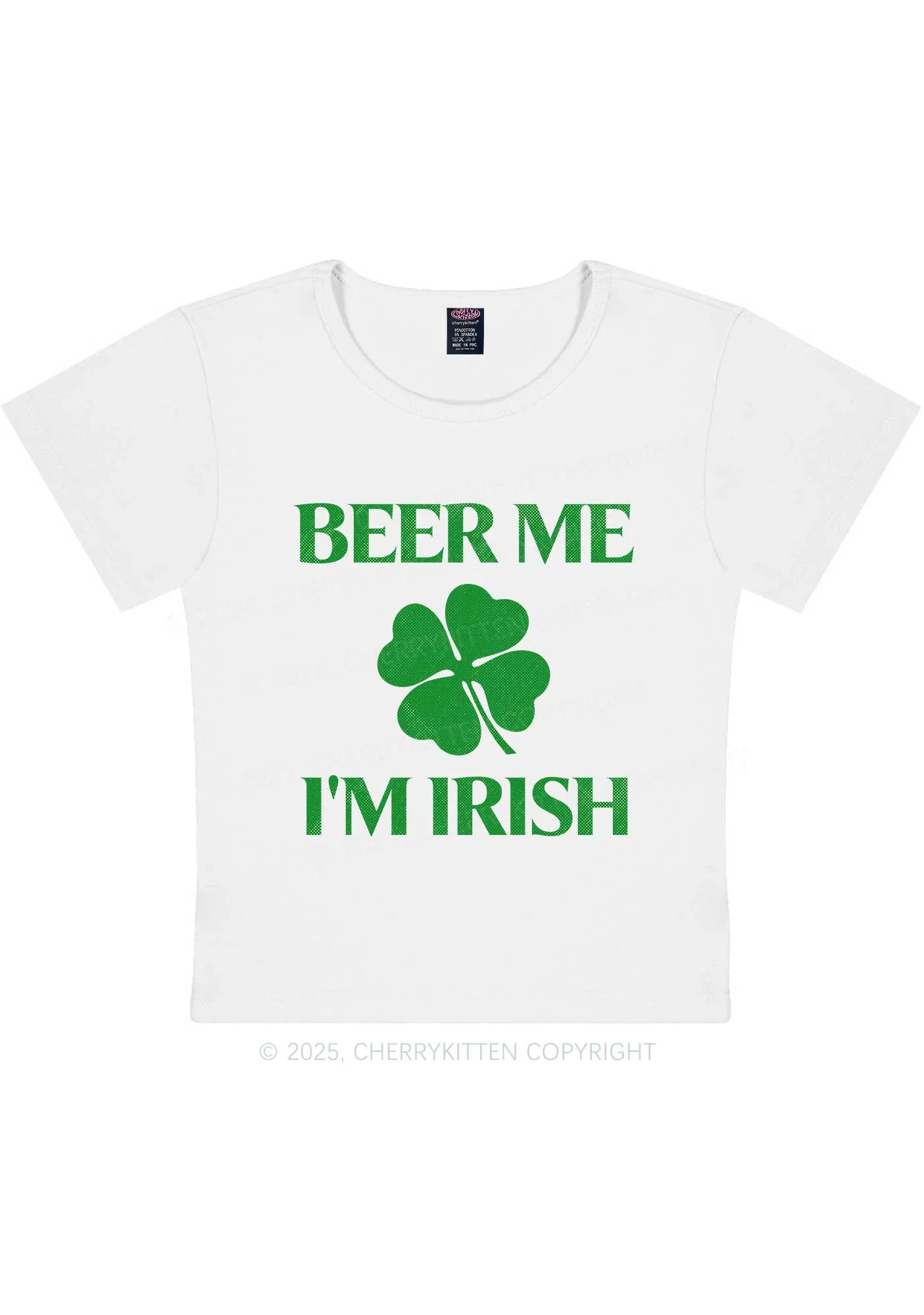 Beer Irish St Patricks Y2K Baby Tee Cherrykitten - Image 5