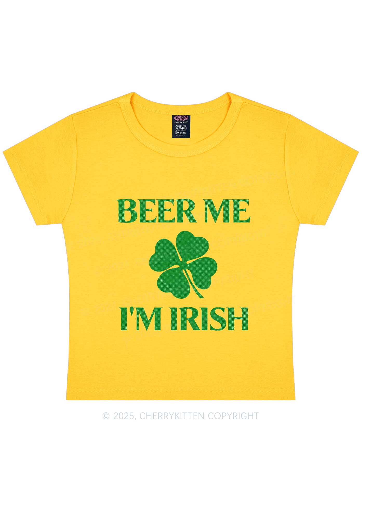 Beer Irish St Patricks Y2K Baby Tee Cherrykitten - Image 6