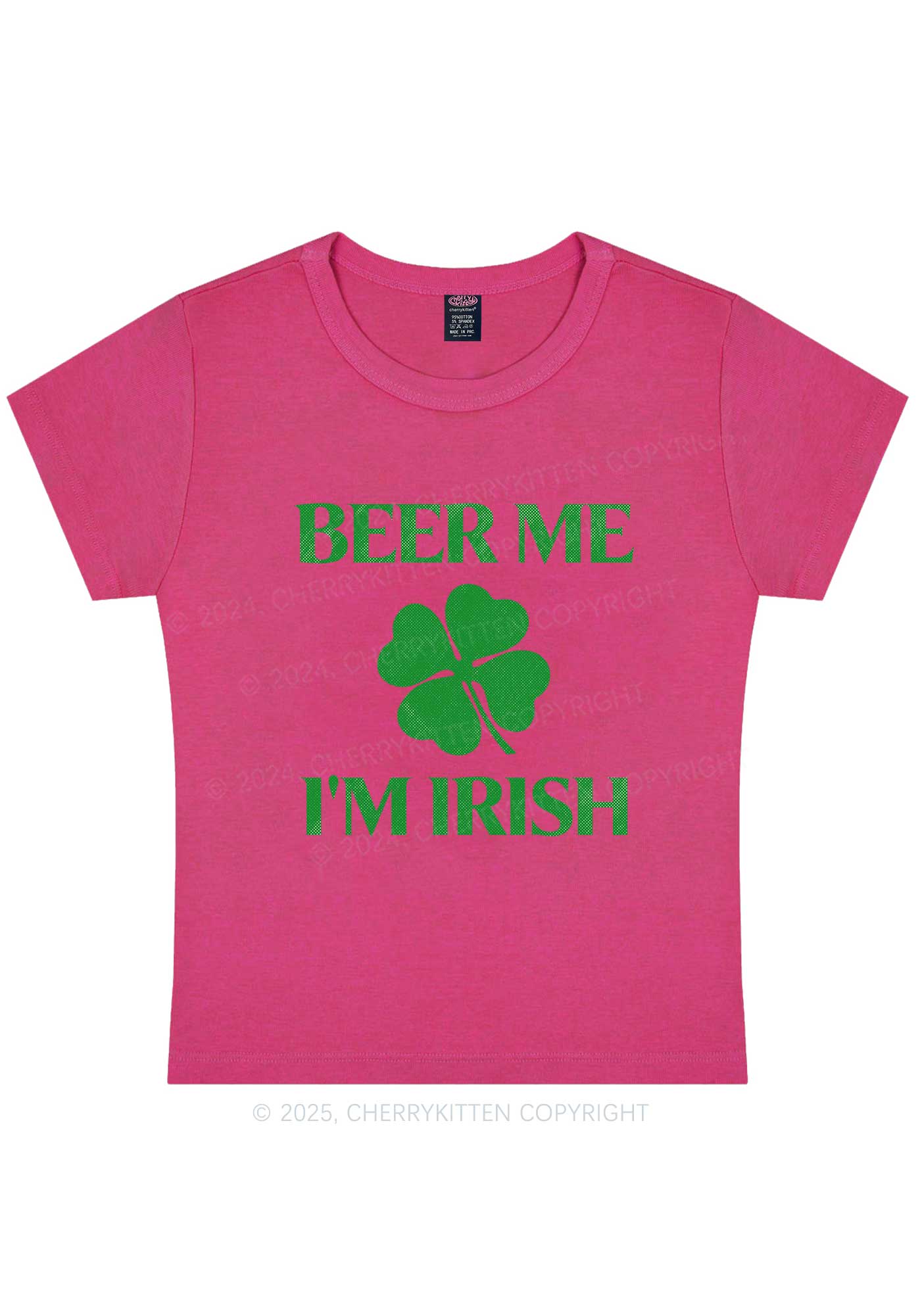 Beer Irish St Patricks Y2K Baby Tee Cherrykitten - Image 8