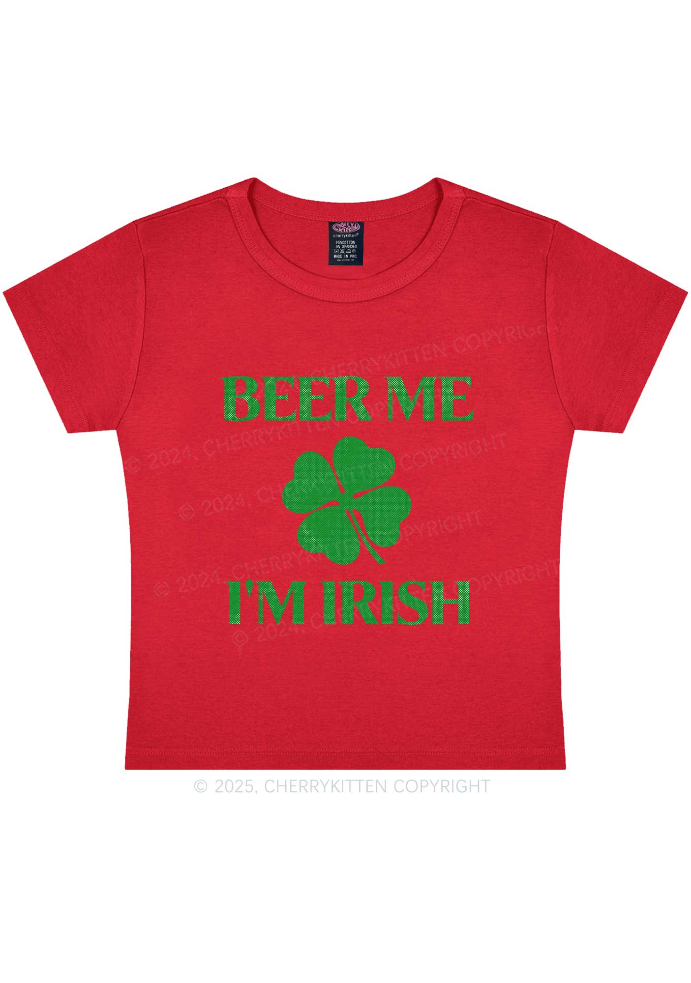 Beer Irish St Patricks Y2K Baby Tee Cherrykitten - Image 9