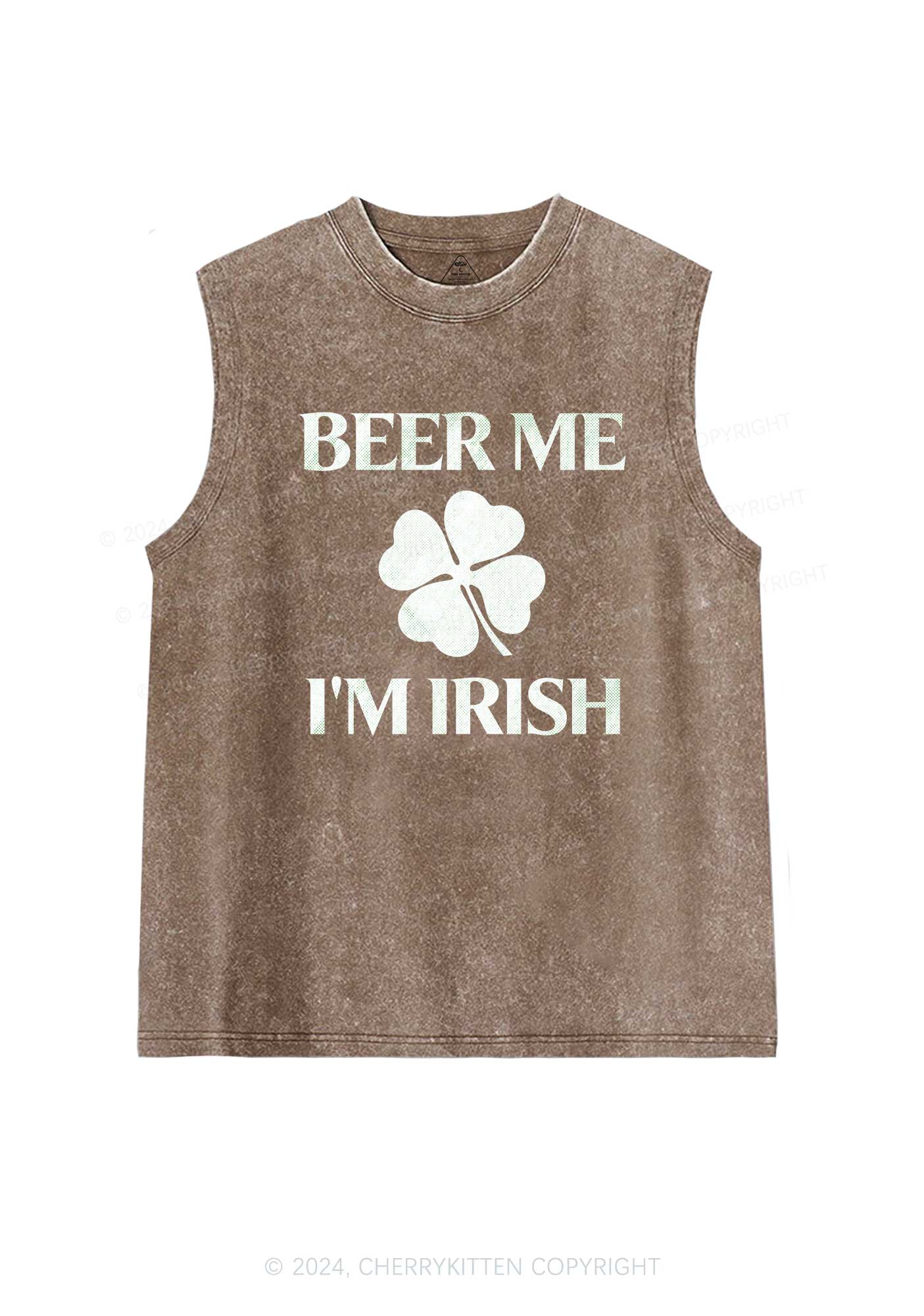 Beer Irish St Patricks Y2K Washed Tank Cherrykitten - Image 6