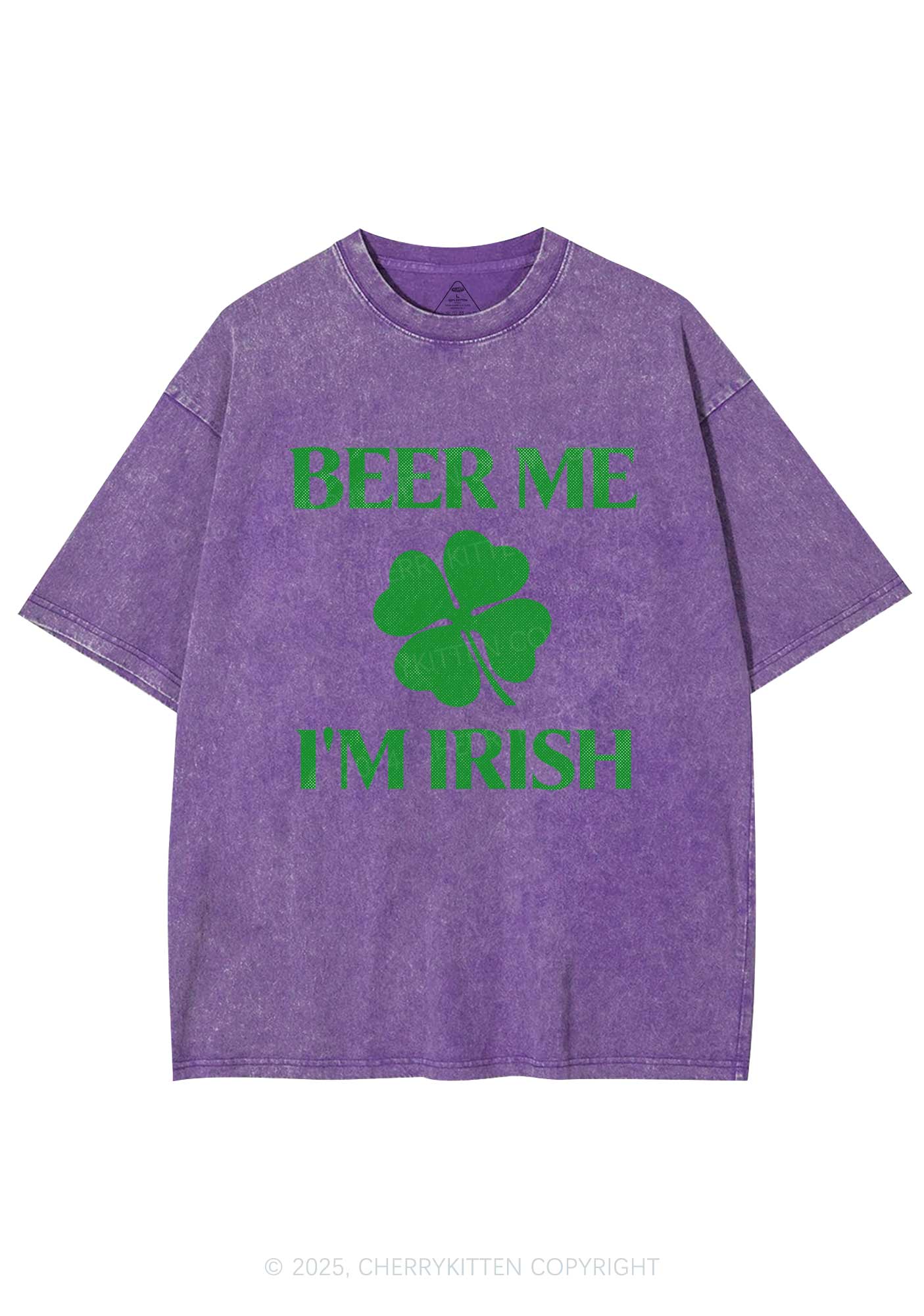 Beer Irish St Patricks Y2K Washed Tee Cherrykitten - Image 7