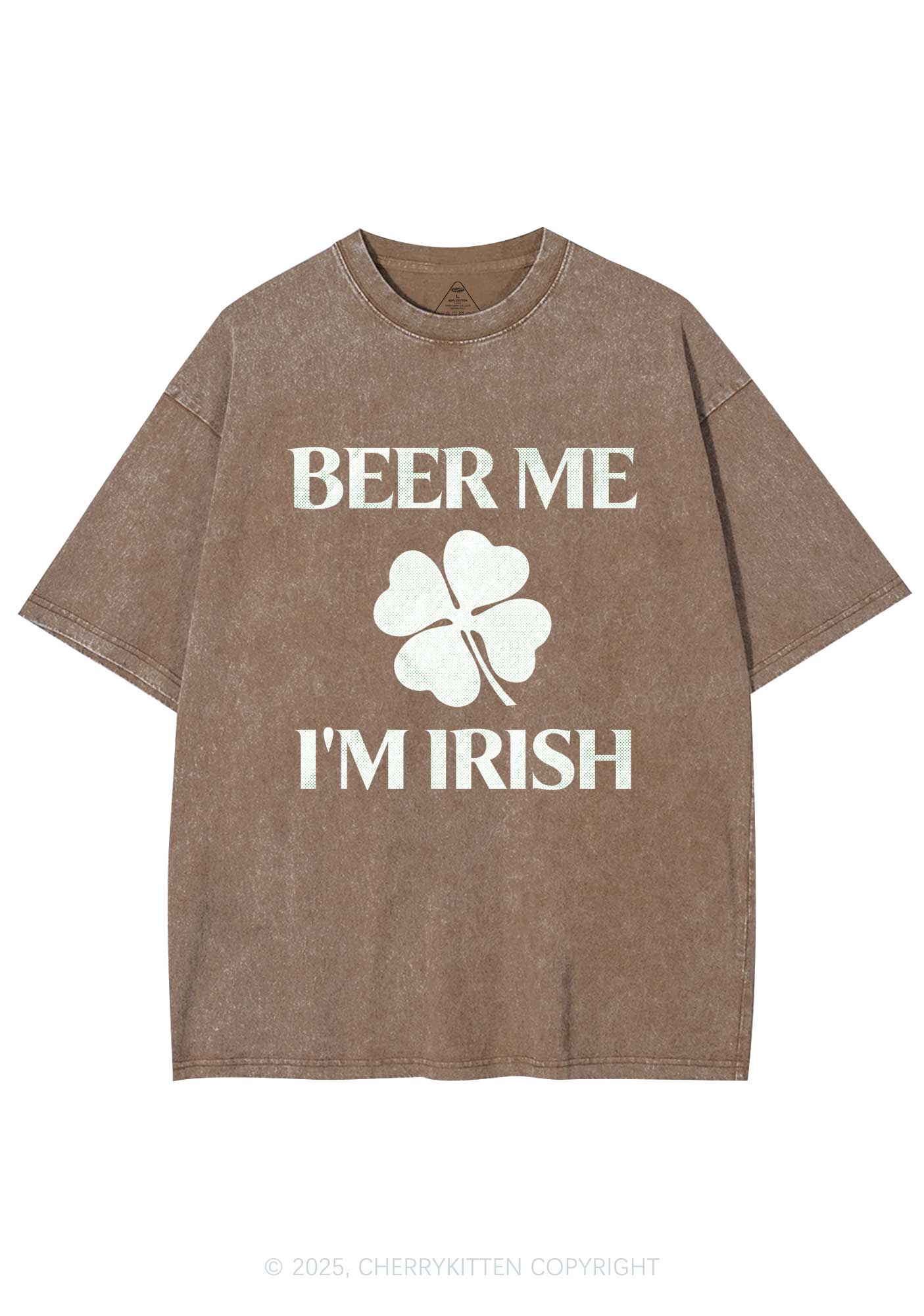 Beer Irish St Patricks Y2K Washed Tee Cherrykitten - Image 8