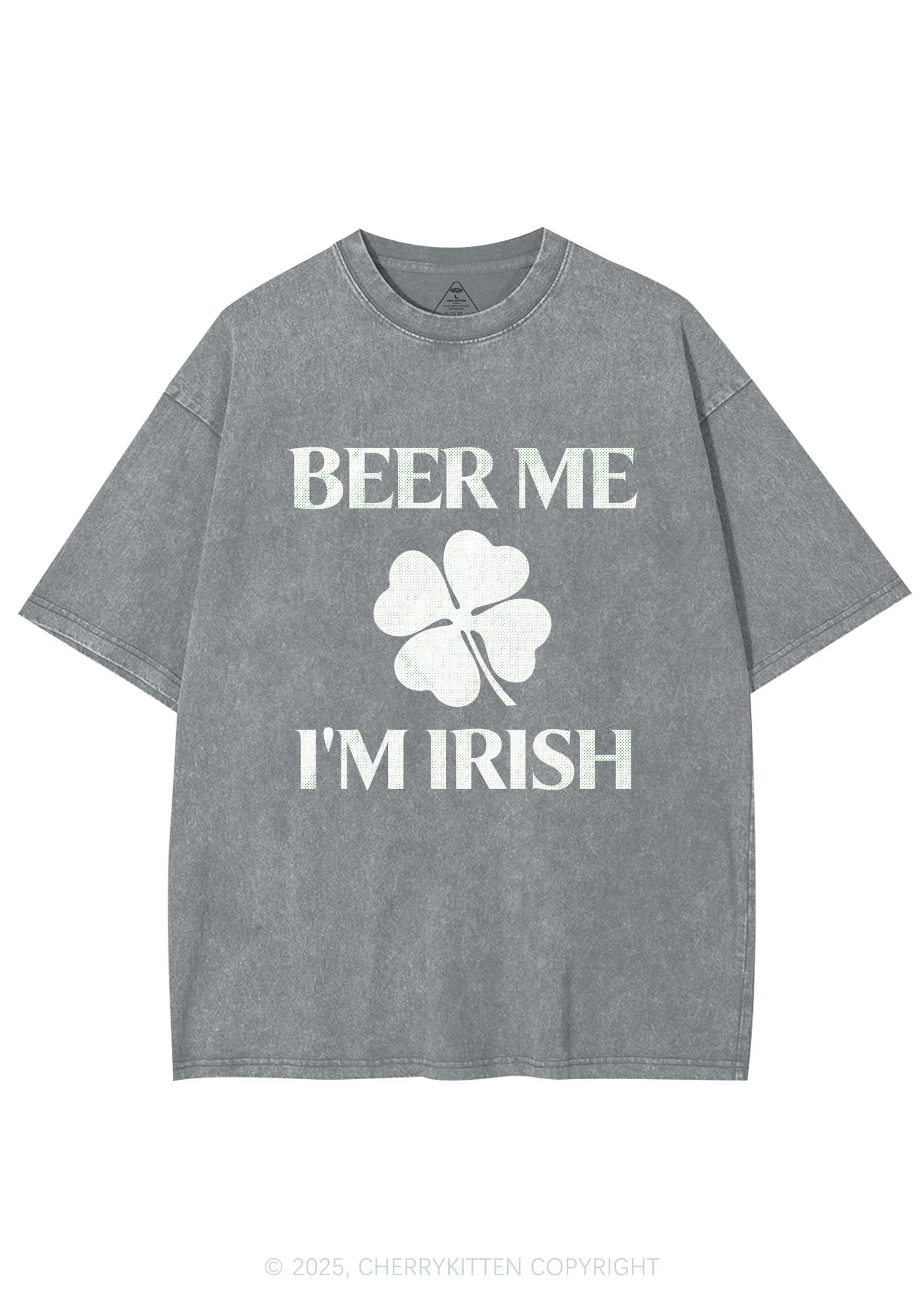 Beer Irish St Patricks Y2K Washed Tee Cherrykitten - Image 9