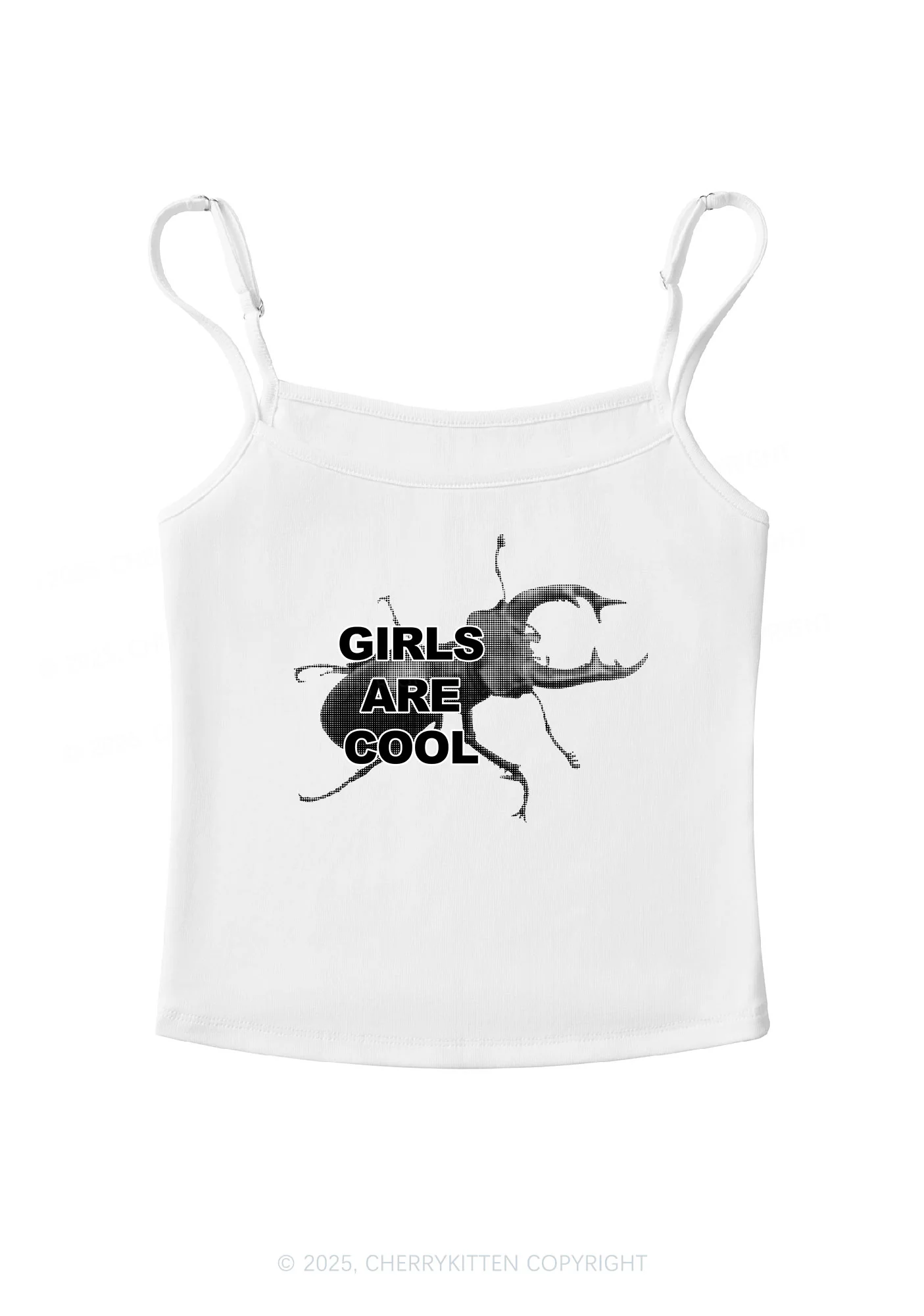 Beetle Girls Are Cool Y2K Spaghetti Strap Cami Cherrykitten - Image 3