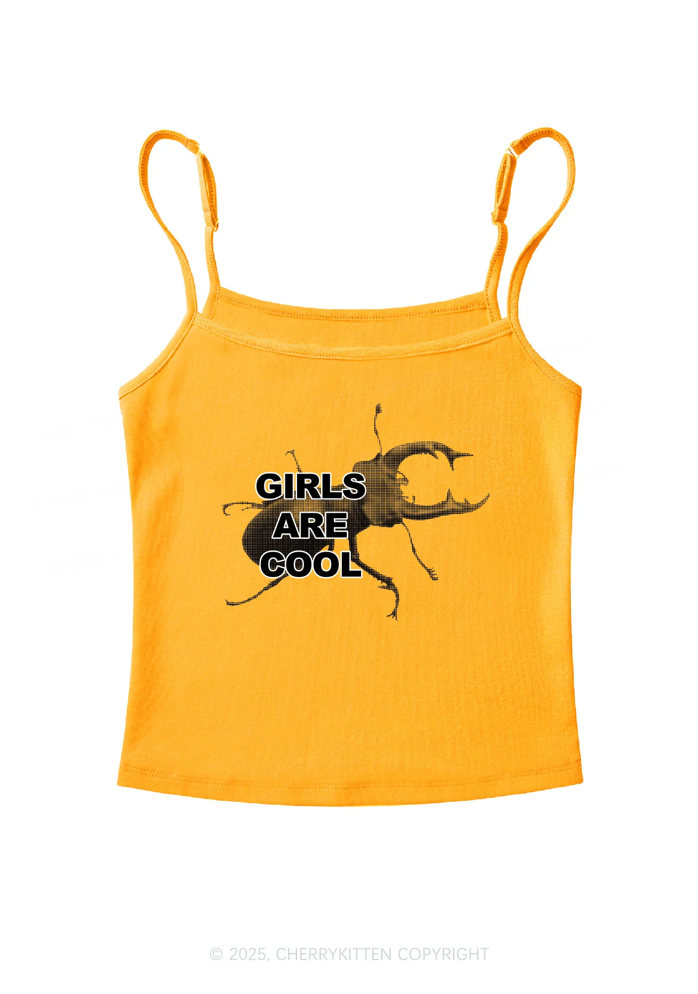 Beetle Girls Are Cool Y2K Spaghetti Strap Cami Cherrykitten - Image 4