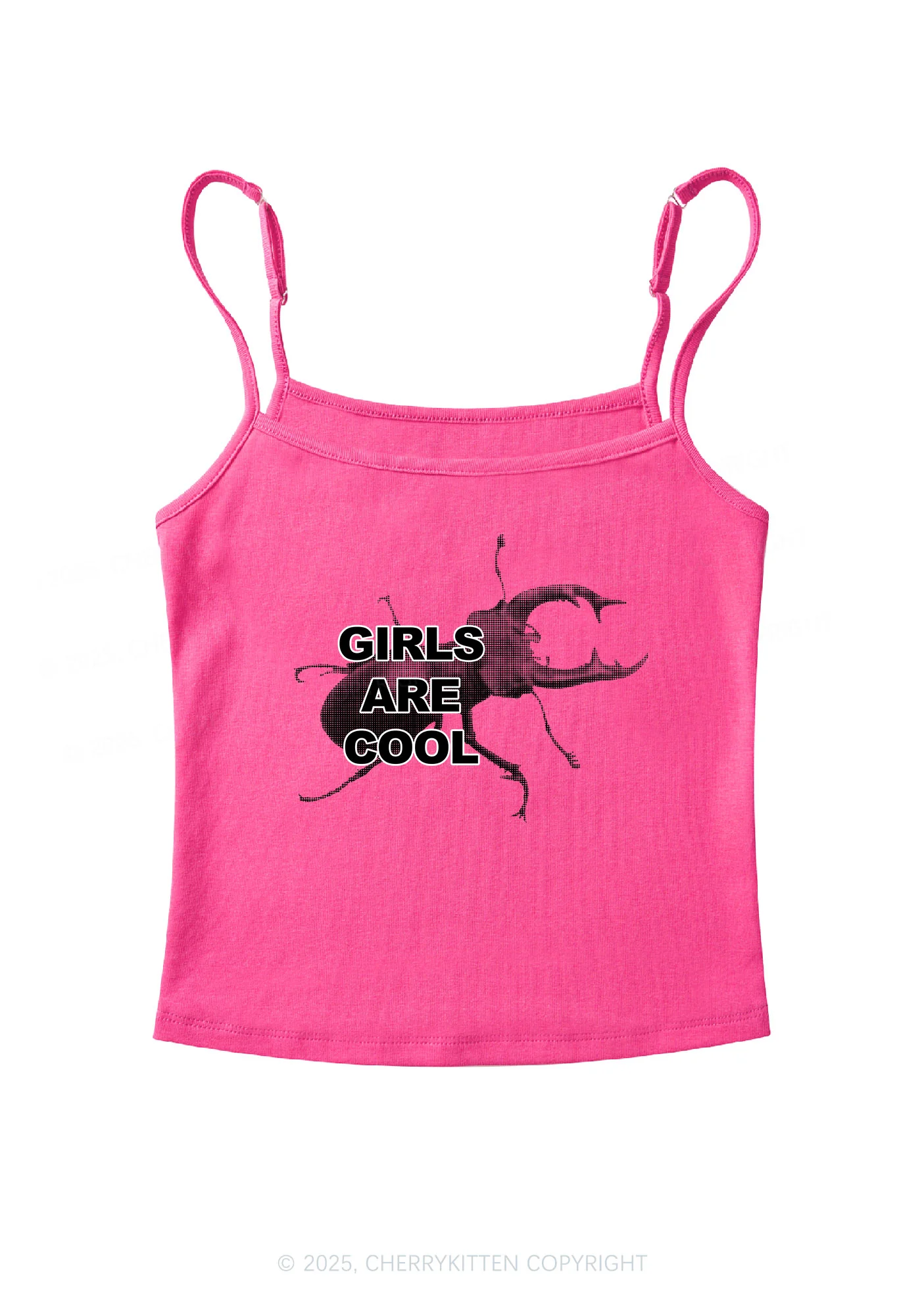 Beetle Girls Are Cool Y2K Spaghetti Strap Cami Cherrykitten - Image 5
