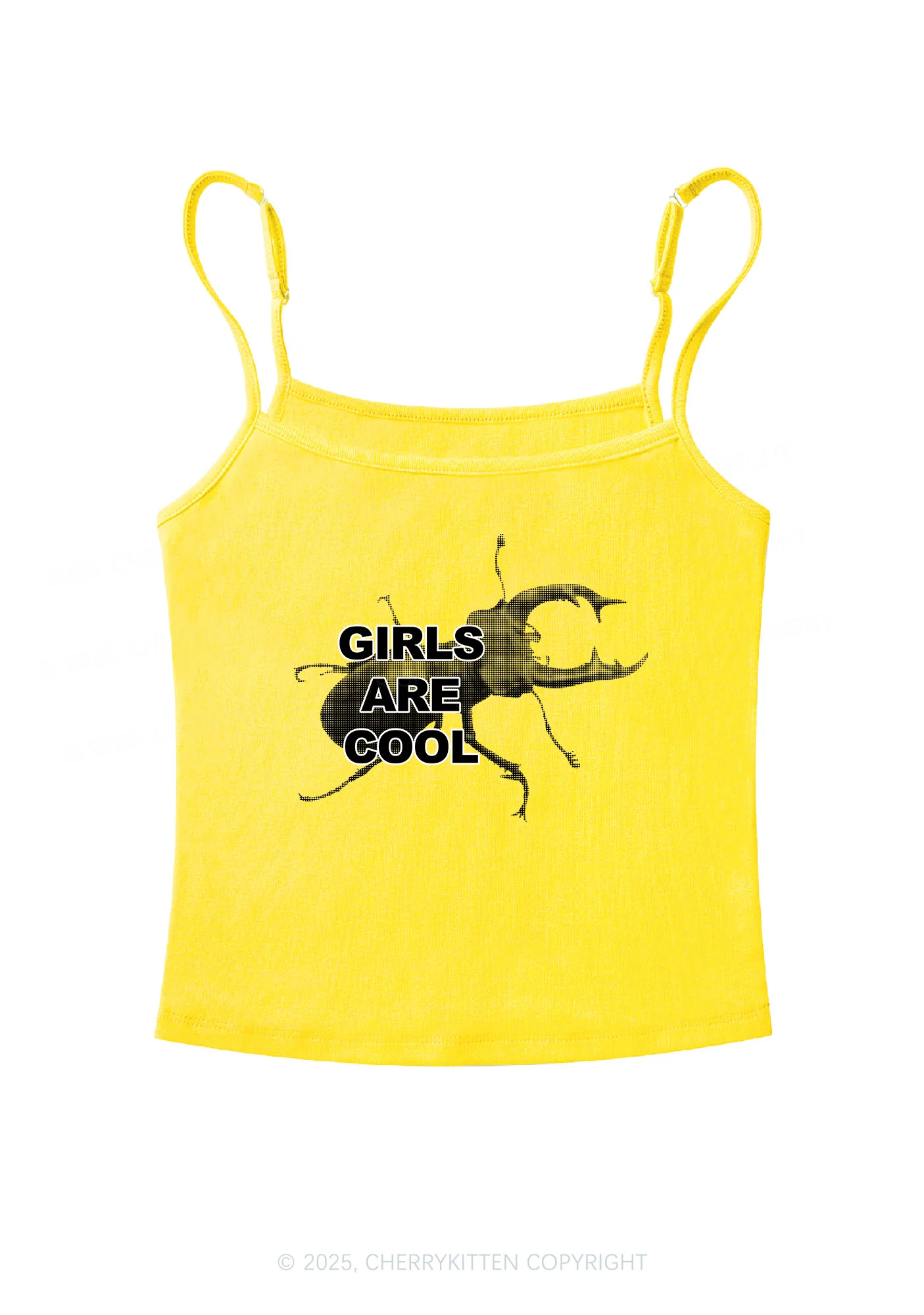 Beetle Girls Are Cool Y2K Spaghetti Strap Cami Cherrykitten - Image 6