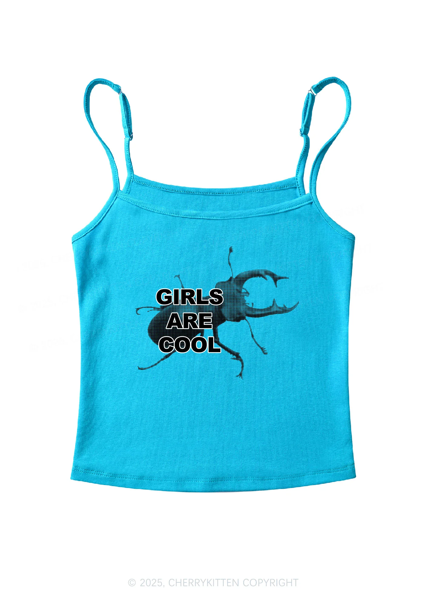 Beetle Girls Are Cool Y2K Spaghetti Strap Cami Cherrykitten - Image 7