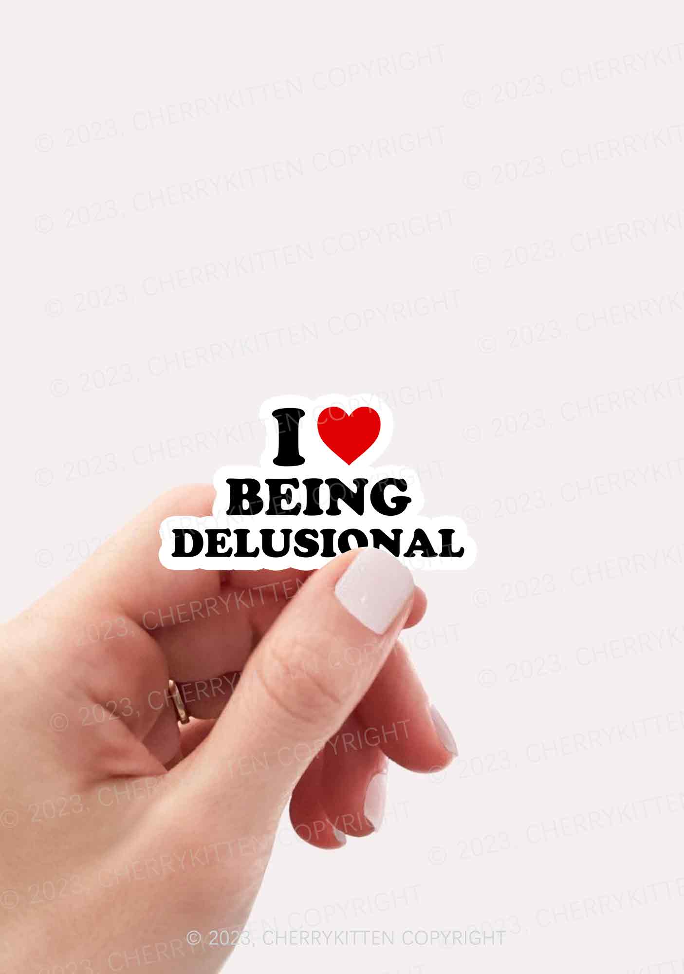 Being Delusional 1Pc Y2K Sticker Cherrykitten - Image 2