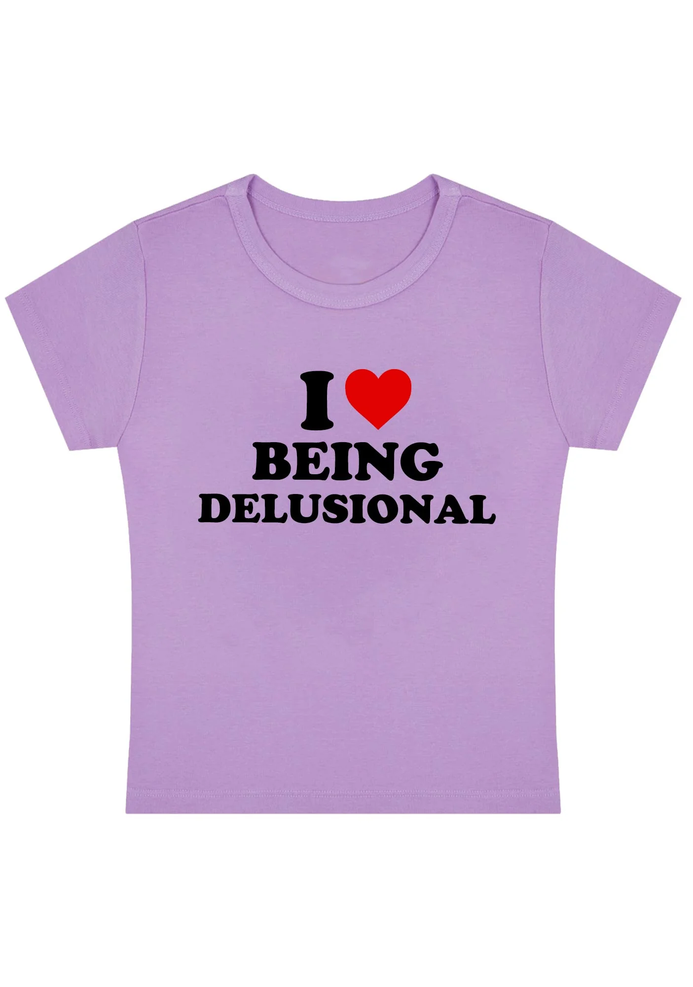 Being Delusional Y2K Baby Tee - Image 4