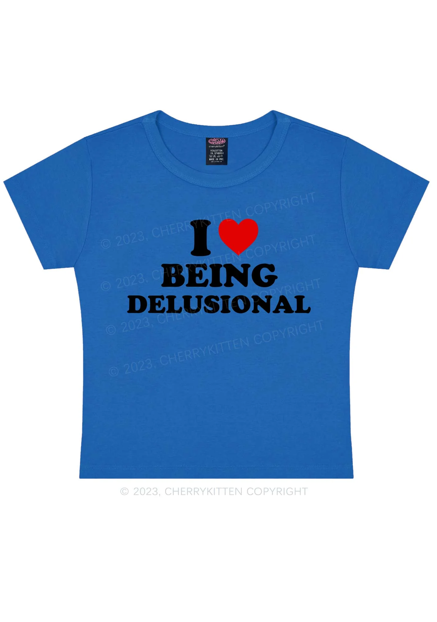 Being Delusional Y2K Baby Tee - Image 6