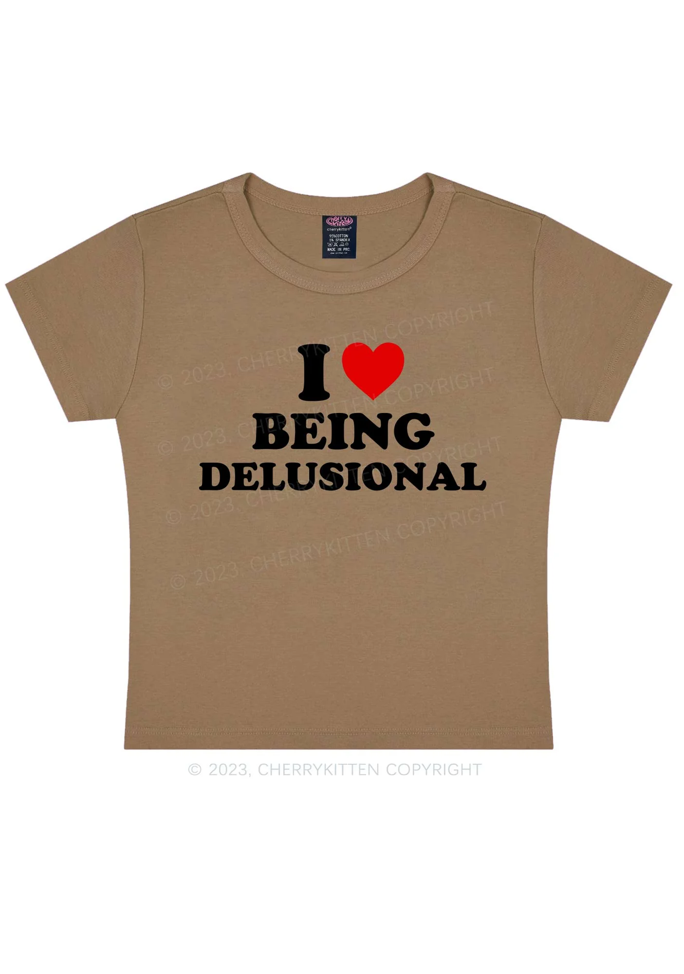 Being Delusional Y2K Baby Tee - Image 7