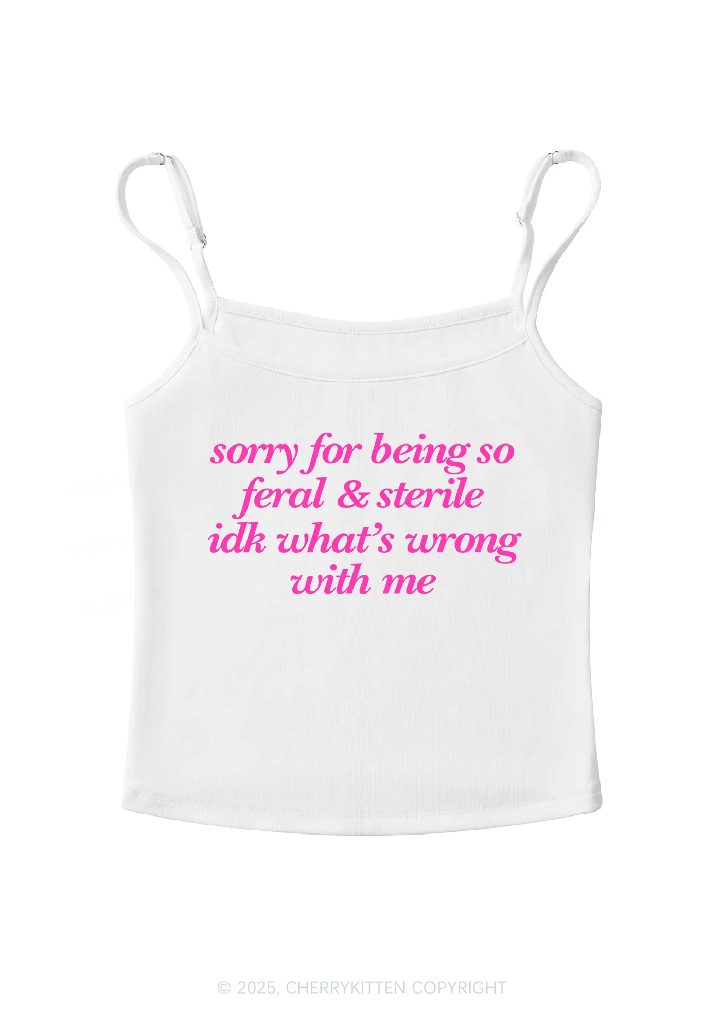 Being Feral Sterile Y2K Spaghetti Strap Cami Cherrykitten - Image 4