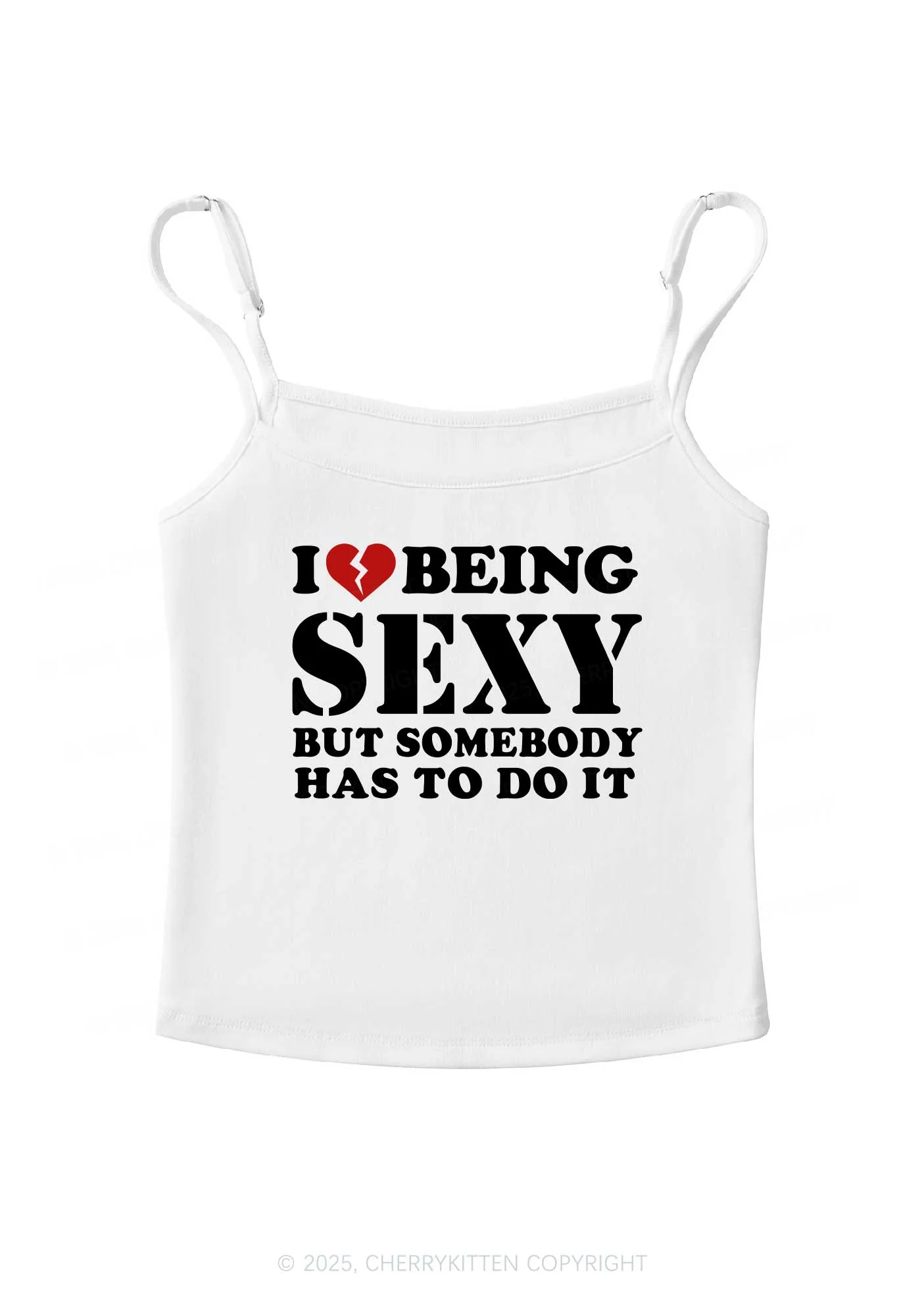 Being Sexy Tough Y2K Spaghetti Strap Cami Cherrykitten - Image 3