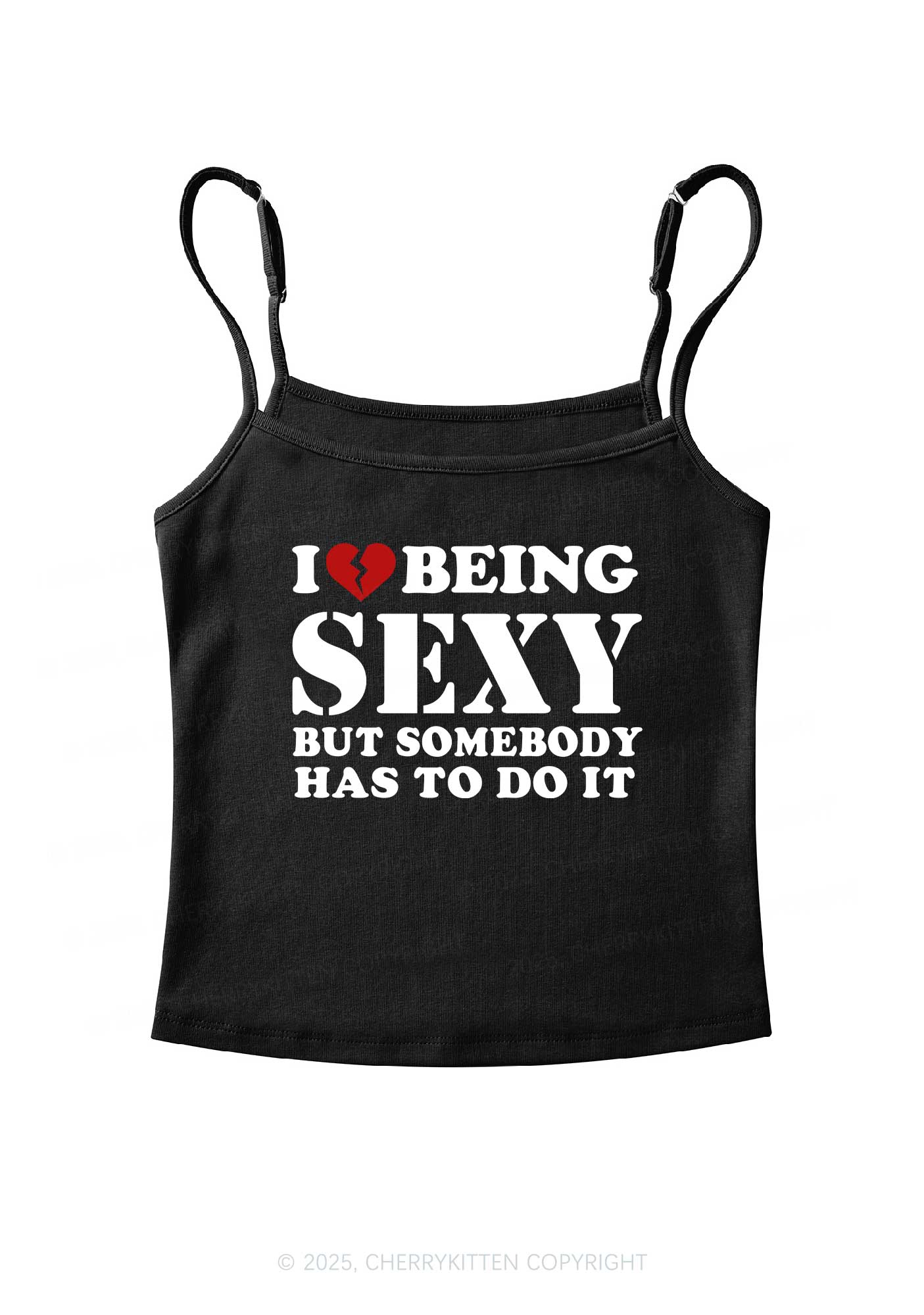 Being Sexy Tough Y2K Spaghetti Strap Cami Cherrykitten - Image 4