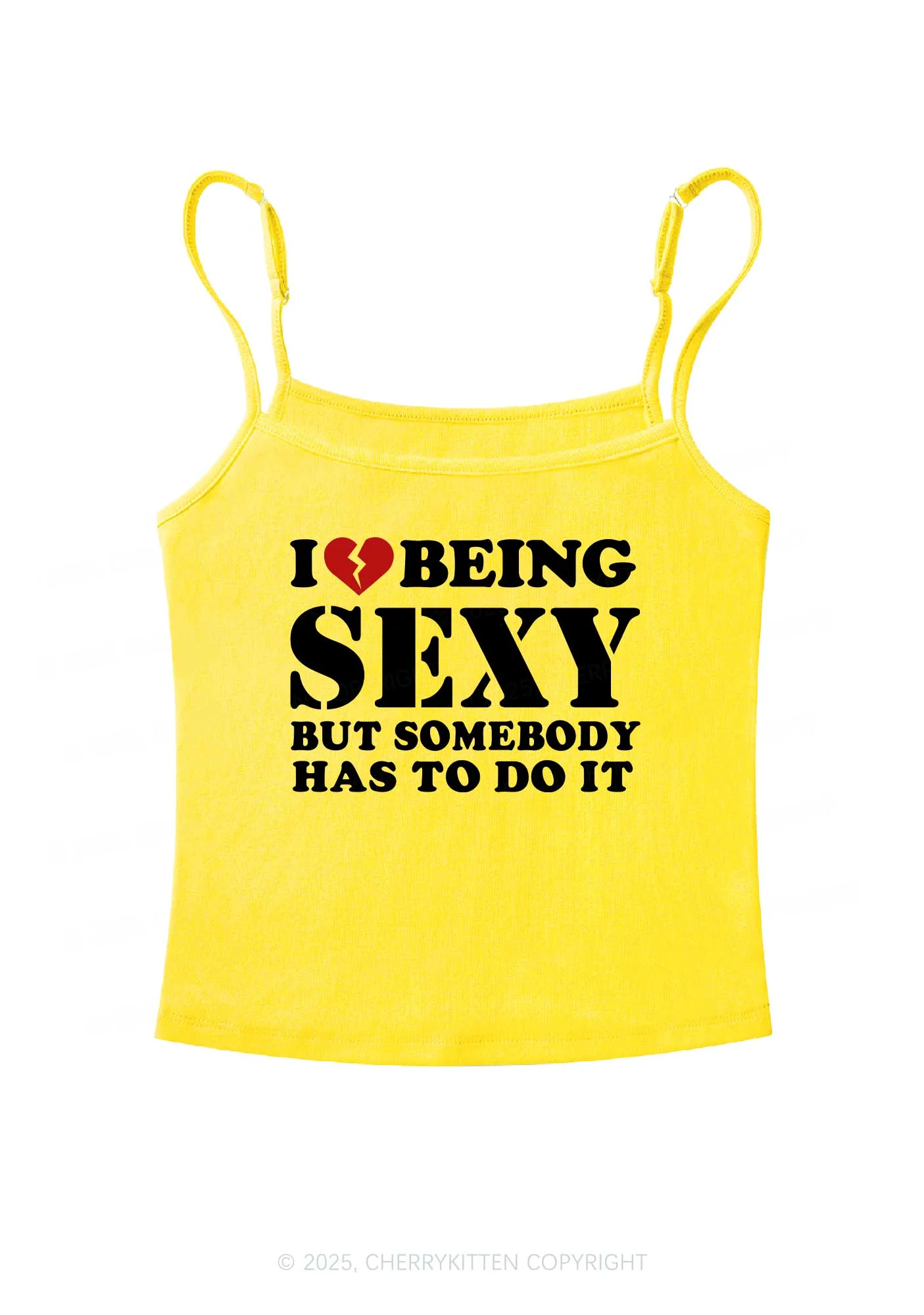 Being Sexy Tough Y2K Spaghetti Strap Cami Cherrykitten - Image 5