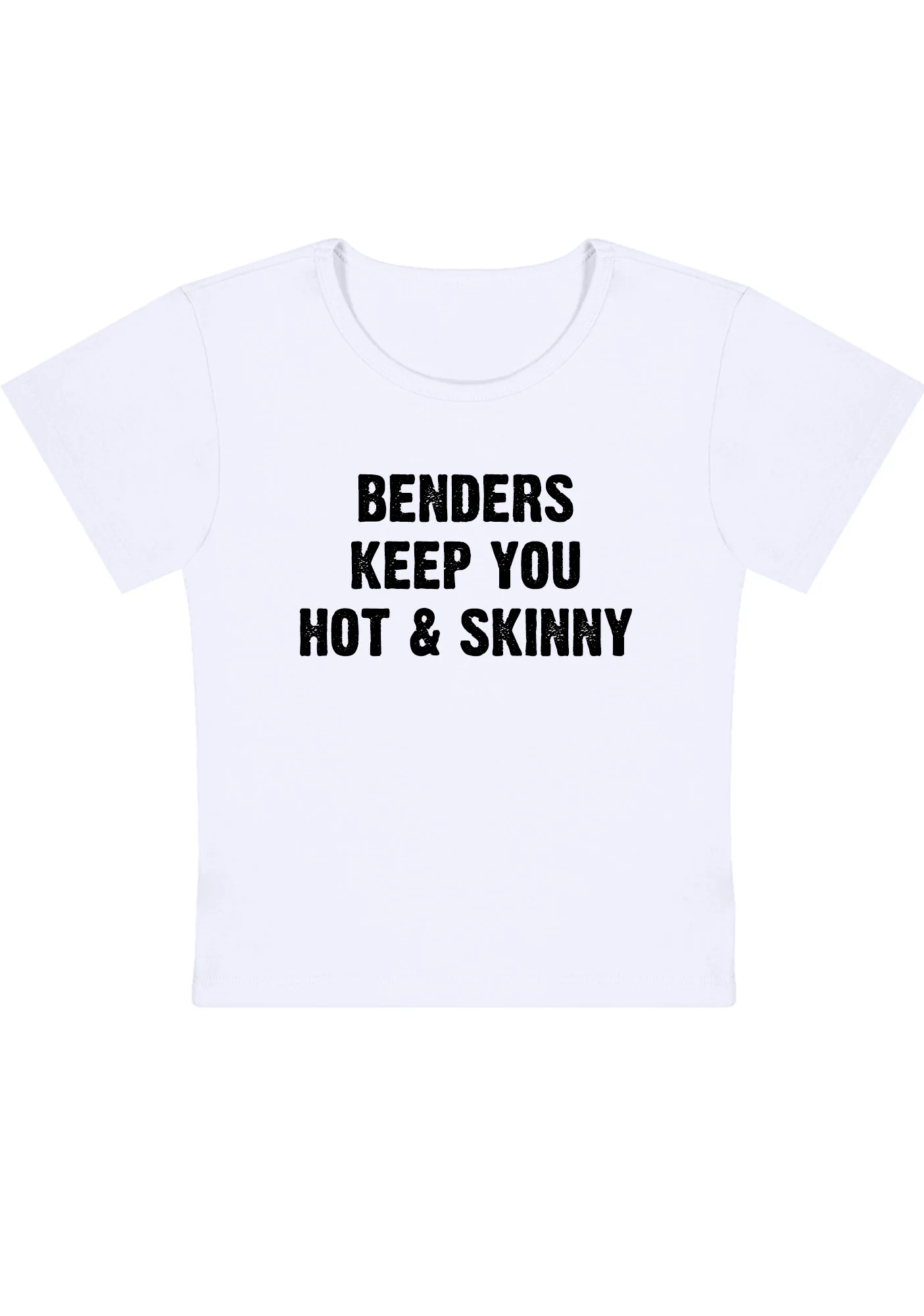 Benders Keep You Hot&Skinny Y2K Baby Tee - Image 3