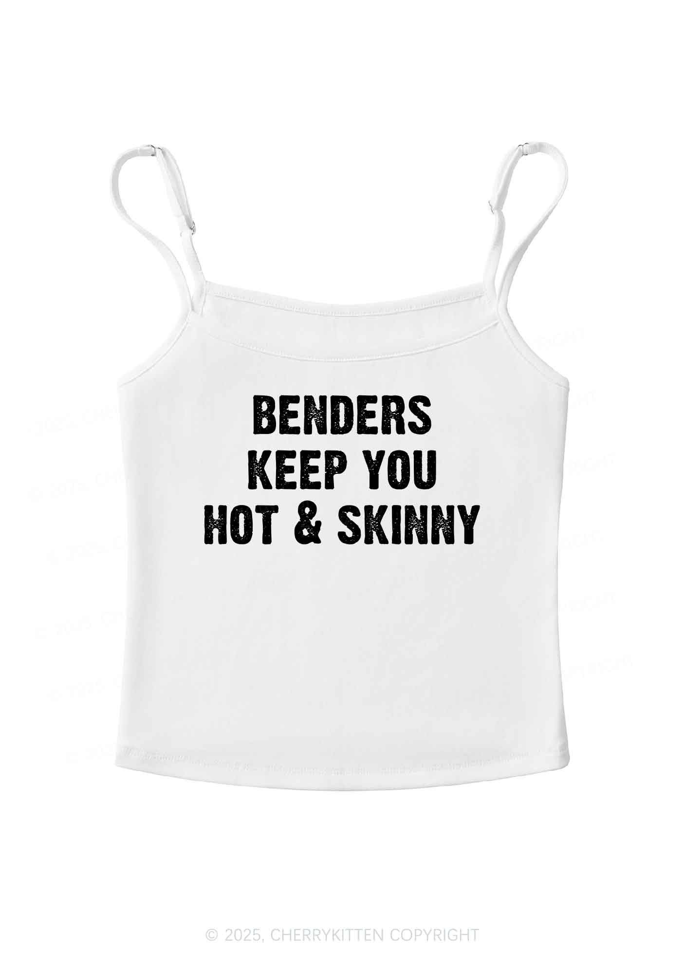 Benders Keep You Hot&Skinny Y2K Spaghetti Strap Cami Cherrykitten - Image 3