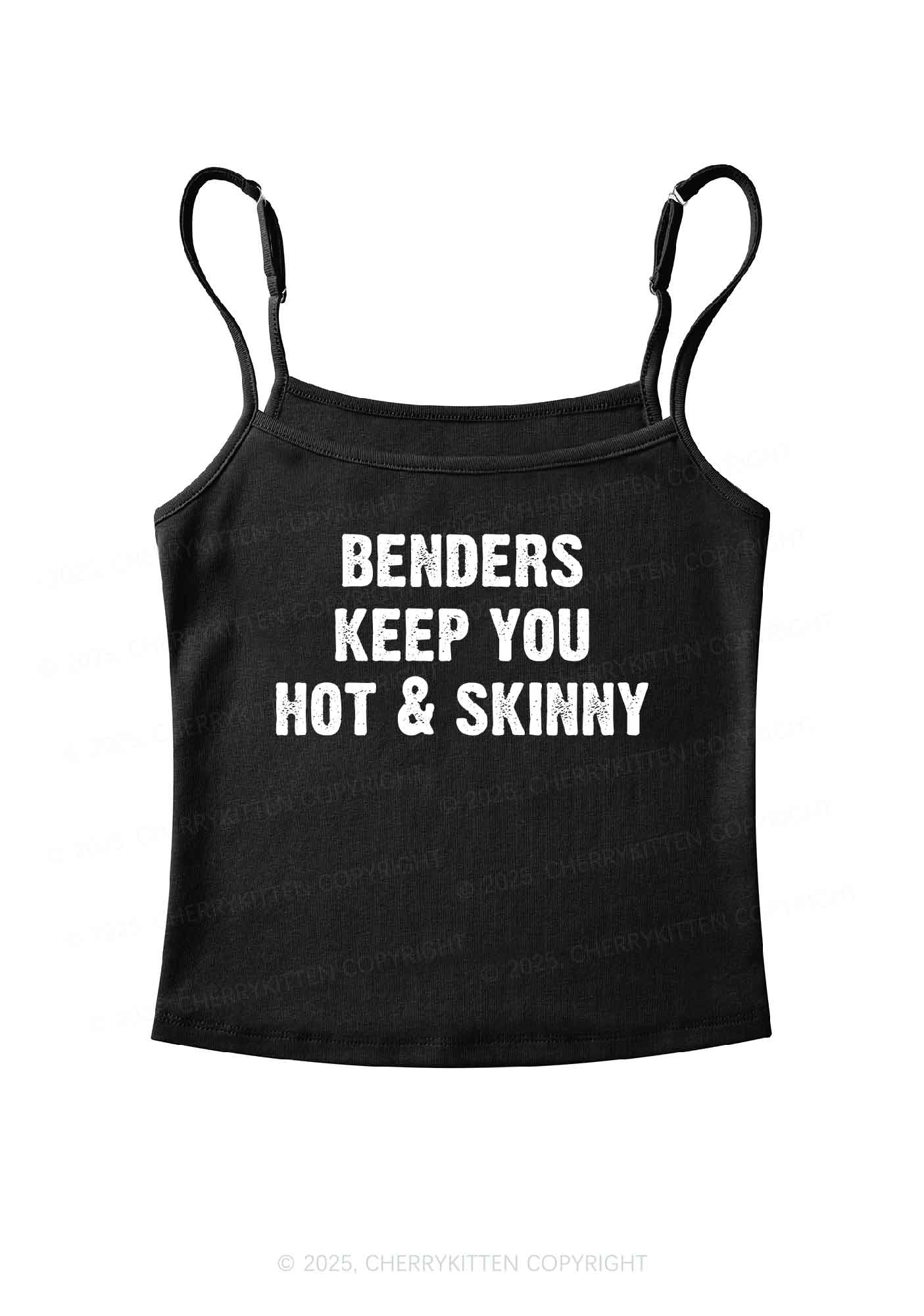 Benders Keep You Hot&Skinny Y2K Spaghetti Strap Cami Cherrykitten - Image 4