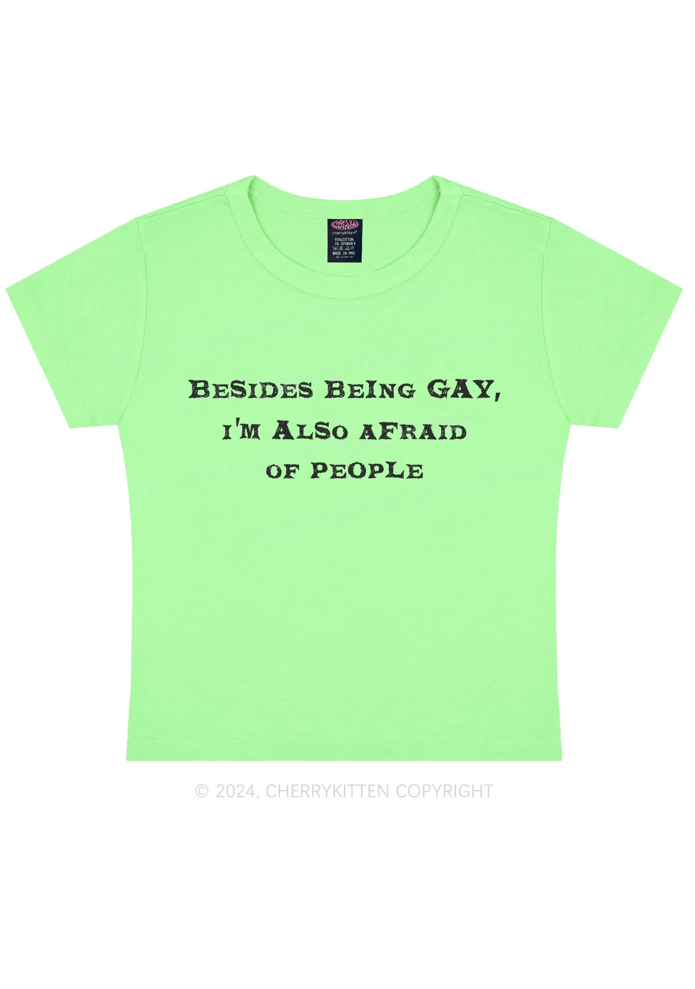 Besides Being Gay Y2K Baby Tee Cherrykitten - Image 12