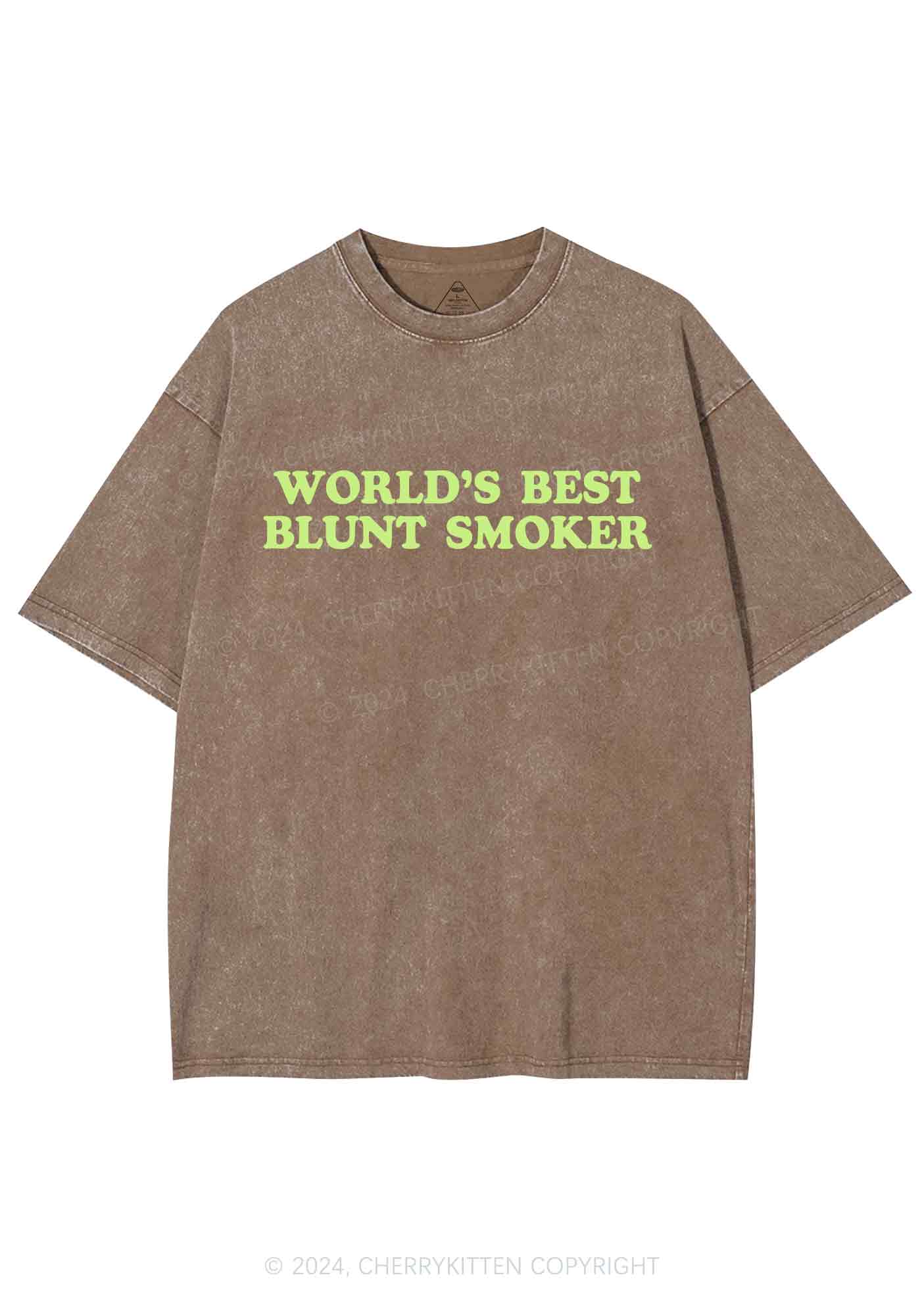 Best Blunt Smoker Y2K Washed Tee Cherrykitten - Image 6