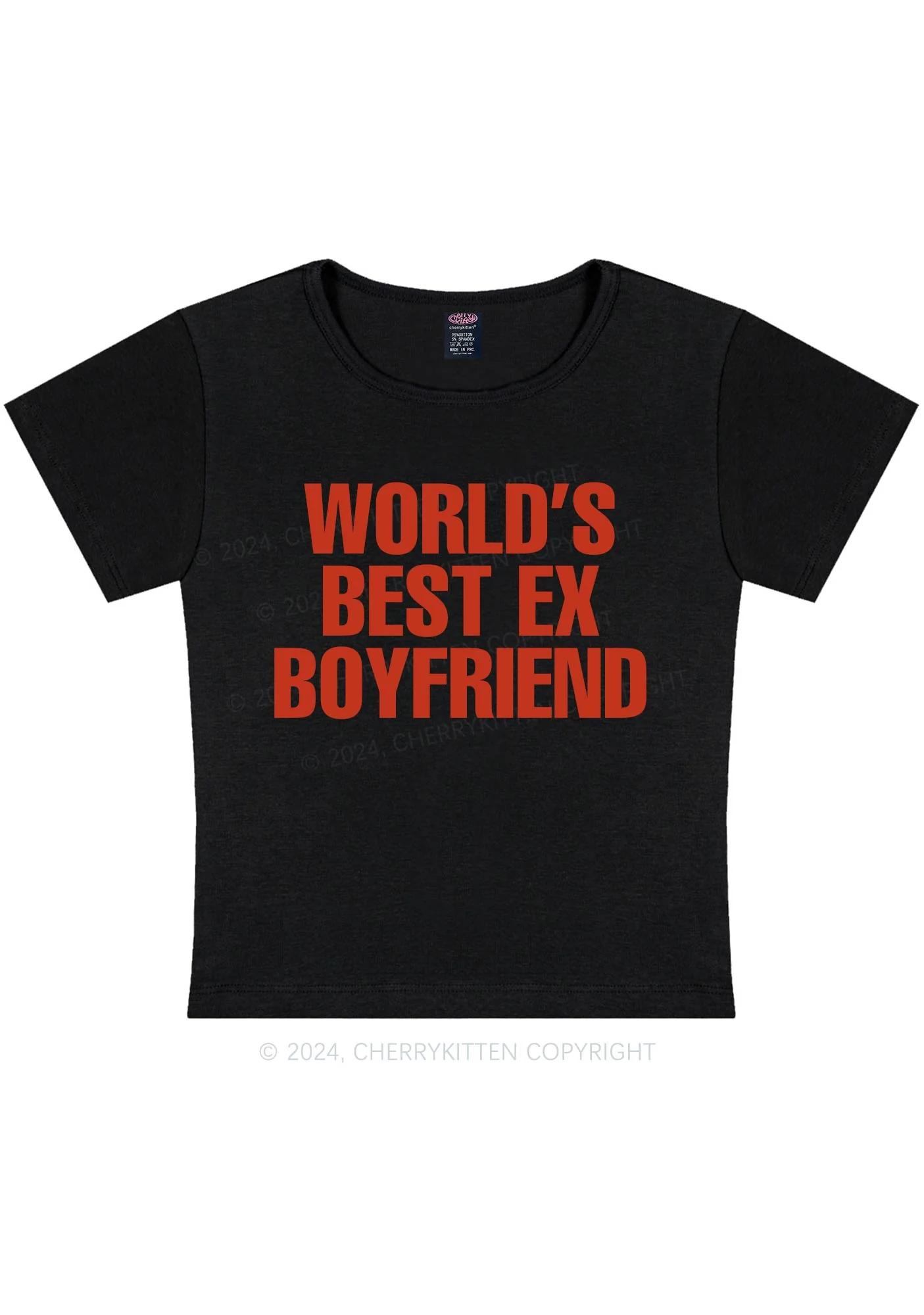 Best Ex Boyfriend Y2K Baby Tee Cherrykitten - Image 2