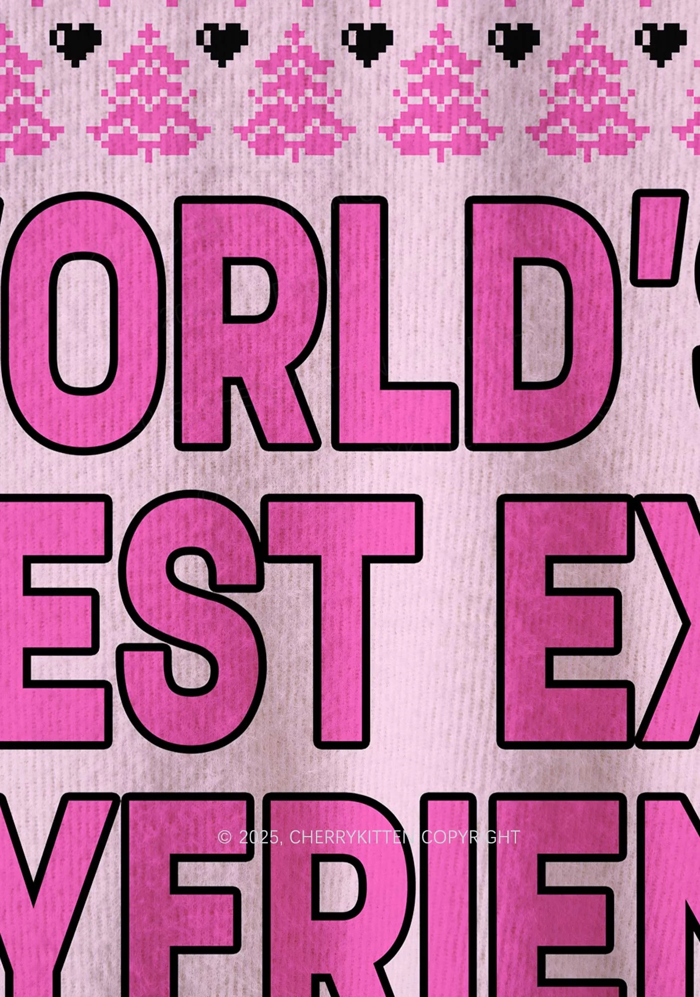 Best Ex Boyfriend Y2K Christmas Knit Sweatshirt Cherrykitten - Image 6