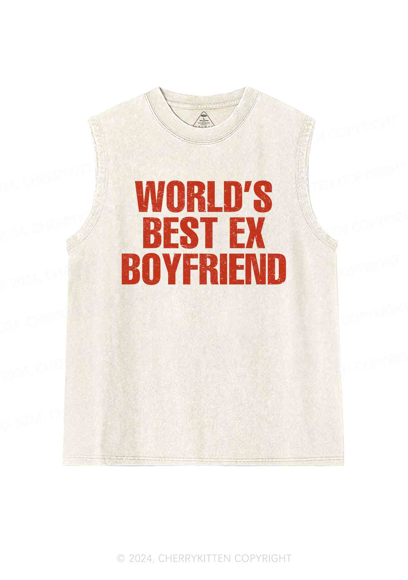 Best Ex Boyfriend Y2K Washed Tank Cherrykitten - Image 4