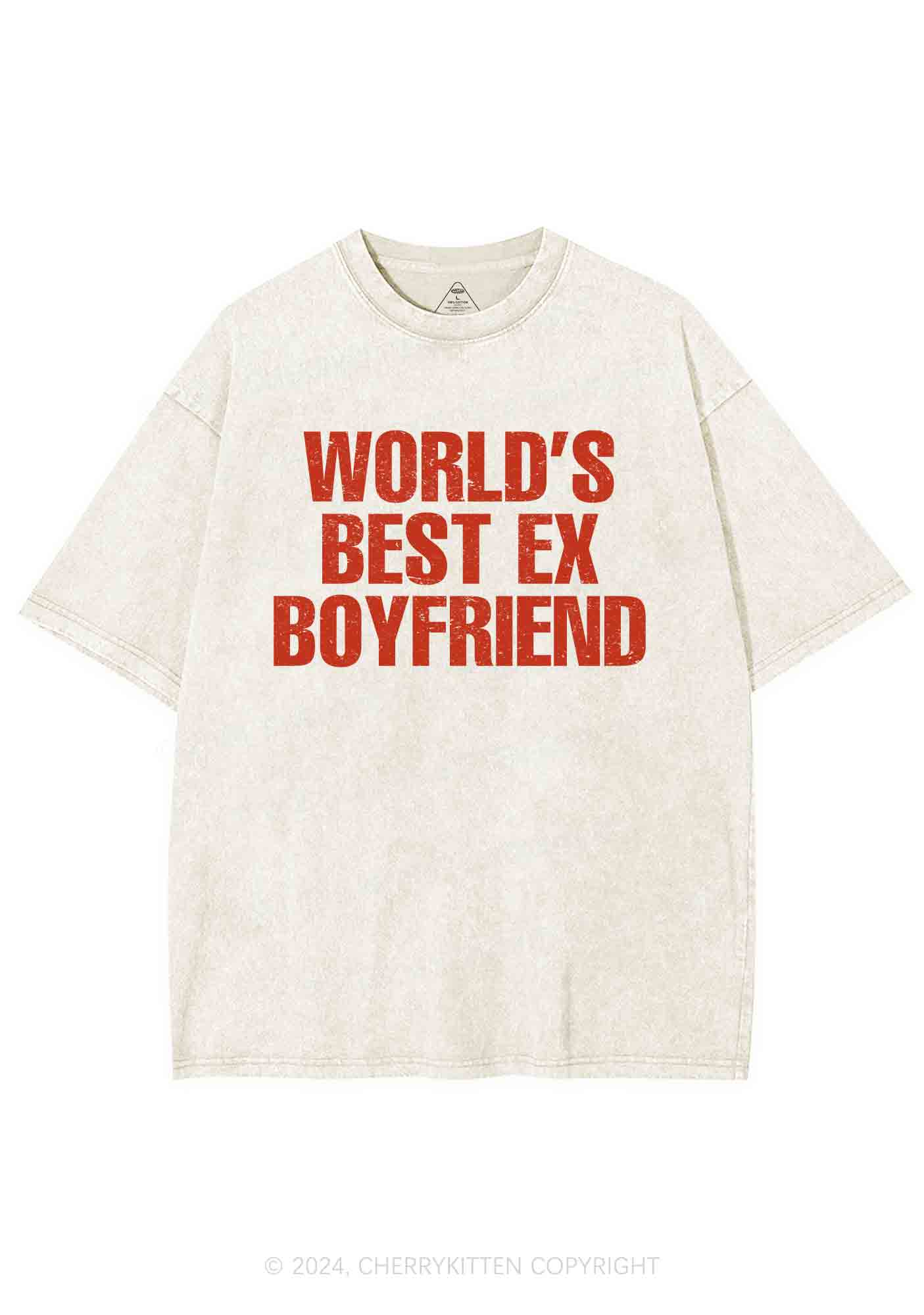 Best Ex Boyfriend Y2K Washed Tee Cherrykitten - Image 4
