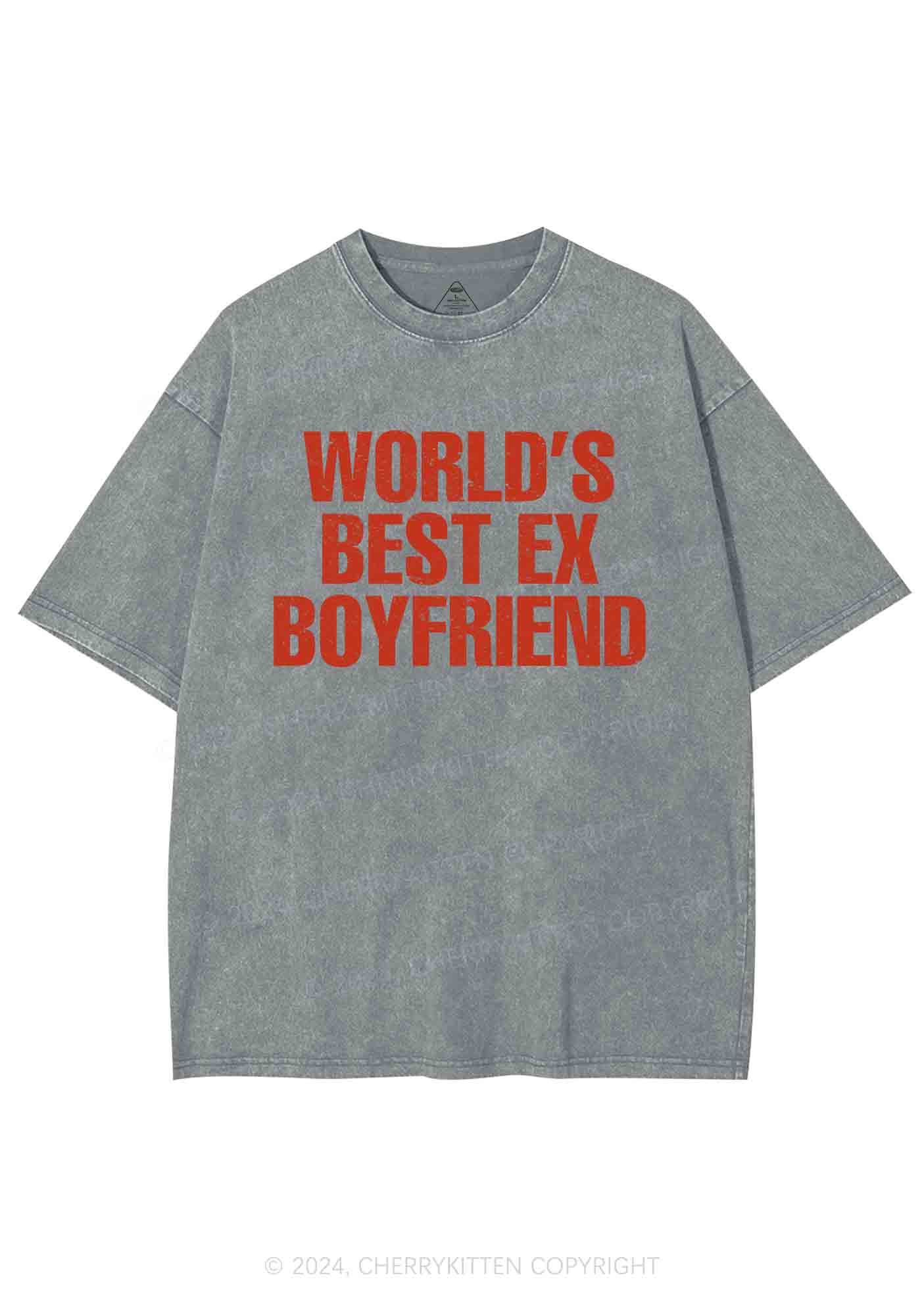 Best Ex Boyfriend Y2K Washed Tee Cherrykitten - Image 6