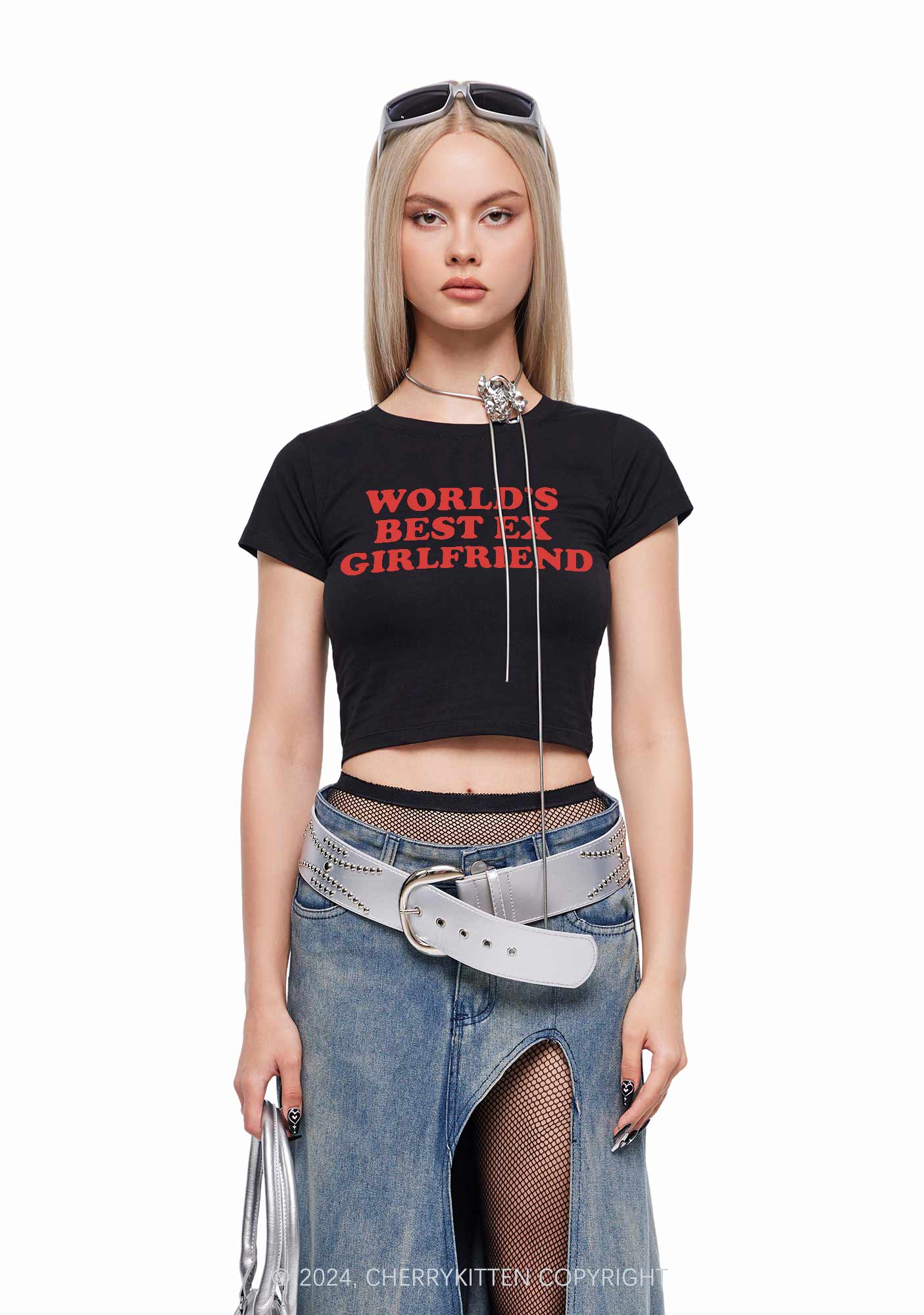 Best Ex Girlfriend Y2k Baby Tee - Image 2