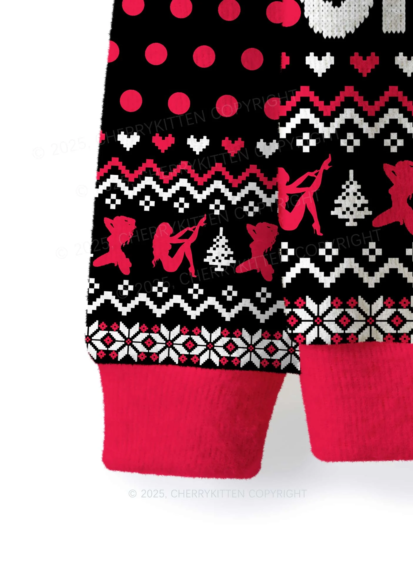 Best Ex Girlfriend Y2K Christmas Knit Sweatshirt Cherrykitten - Image 4