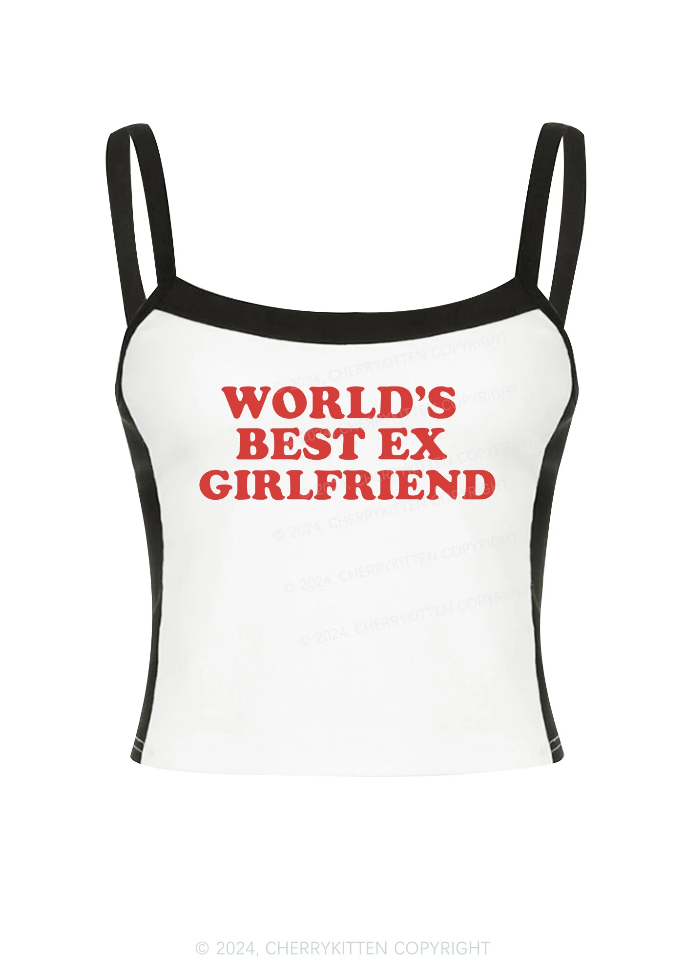 Best Ex Girlfriend Y2K Color Block Crop Cami Top Cherrykitten - Image 2
