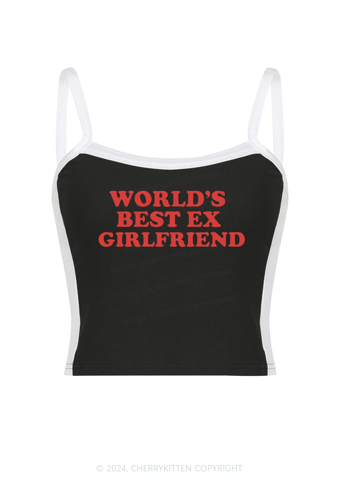 Best Ex Girlfriend Y2K Color Block Crop Cami Top Cherrykitten - Image 3