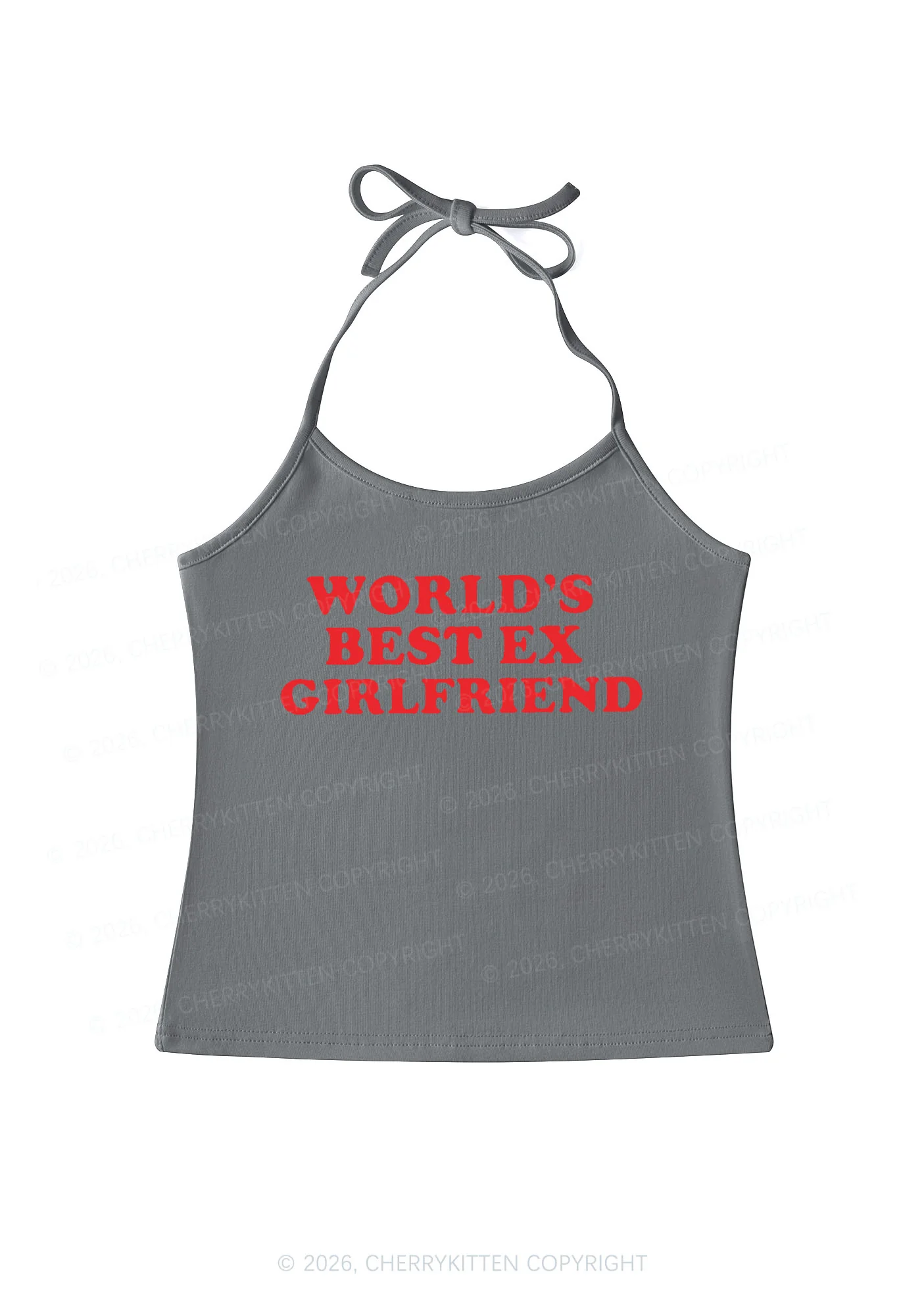Best Ex Girlfriend Y2K Halter Neck Cami Cherrykitten - Image 10