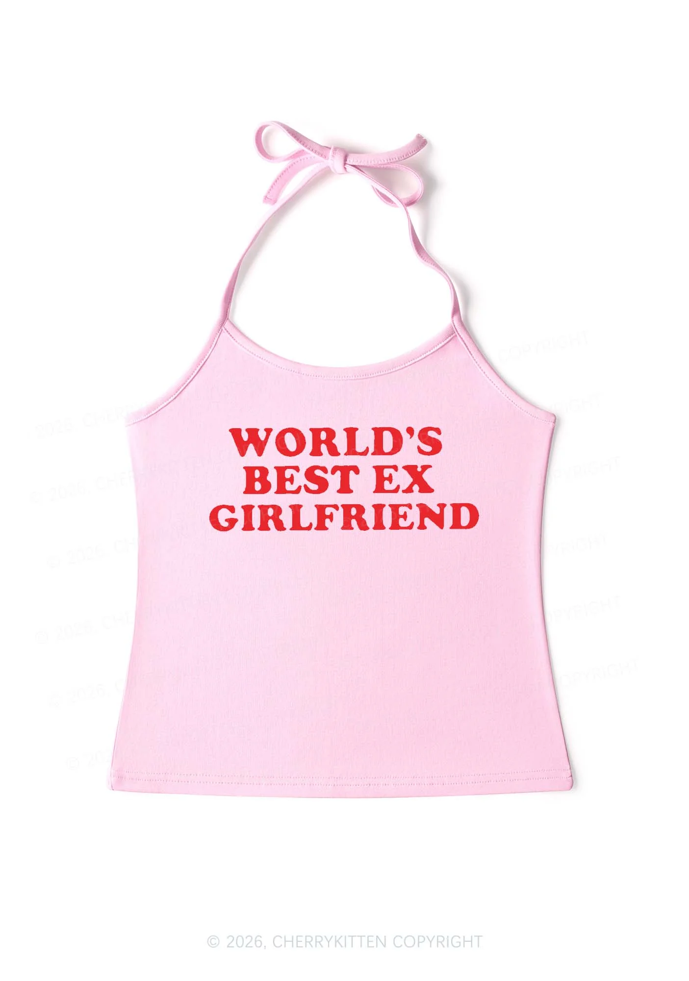 Best Ex Girlfriend Y2K Halter Neck Cami Cherrykitten - Image 4
