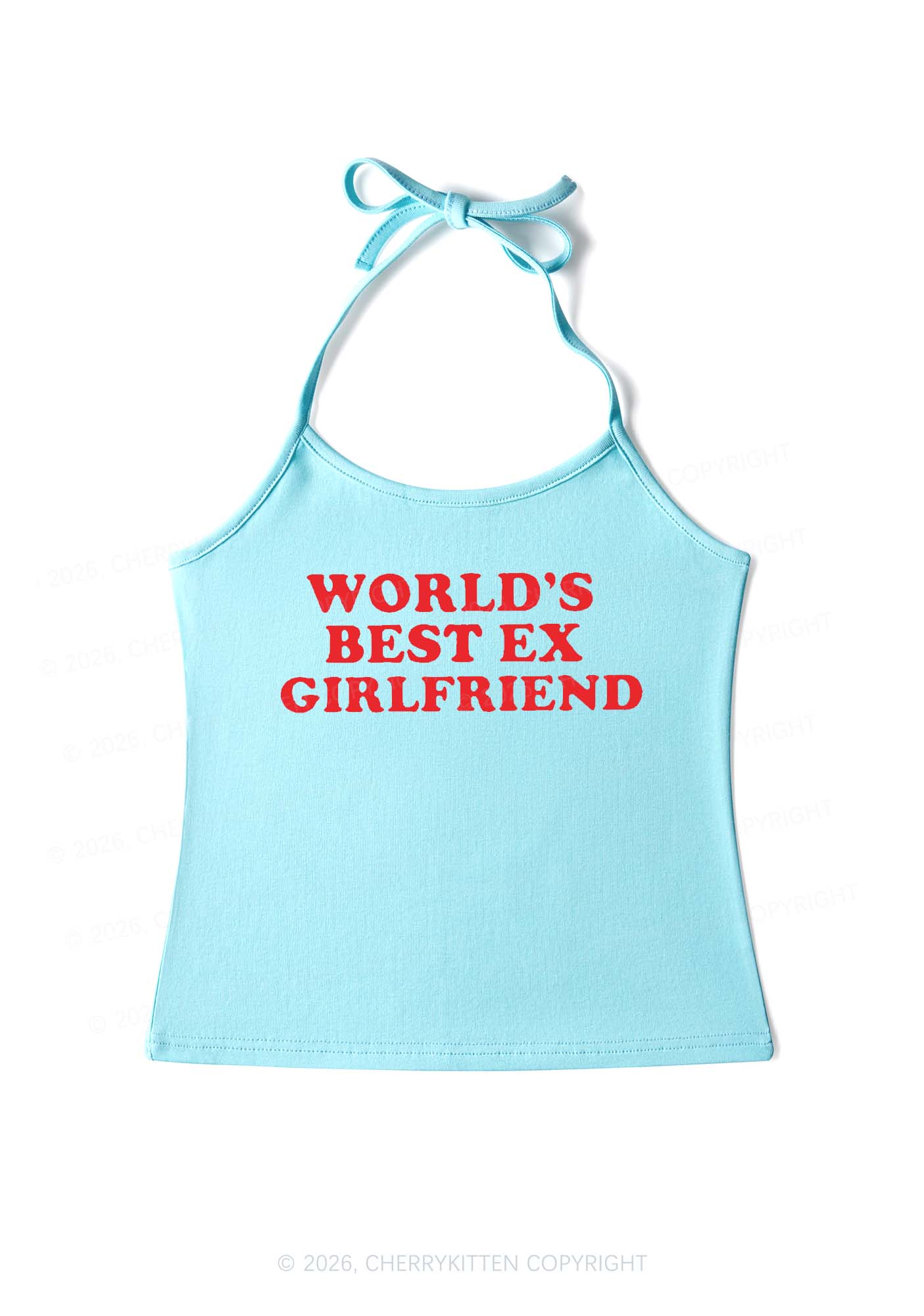 Best Ex Girlfriend Y2K Halter Neck Cami Cherrykitten - Image 5
