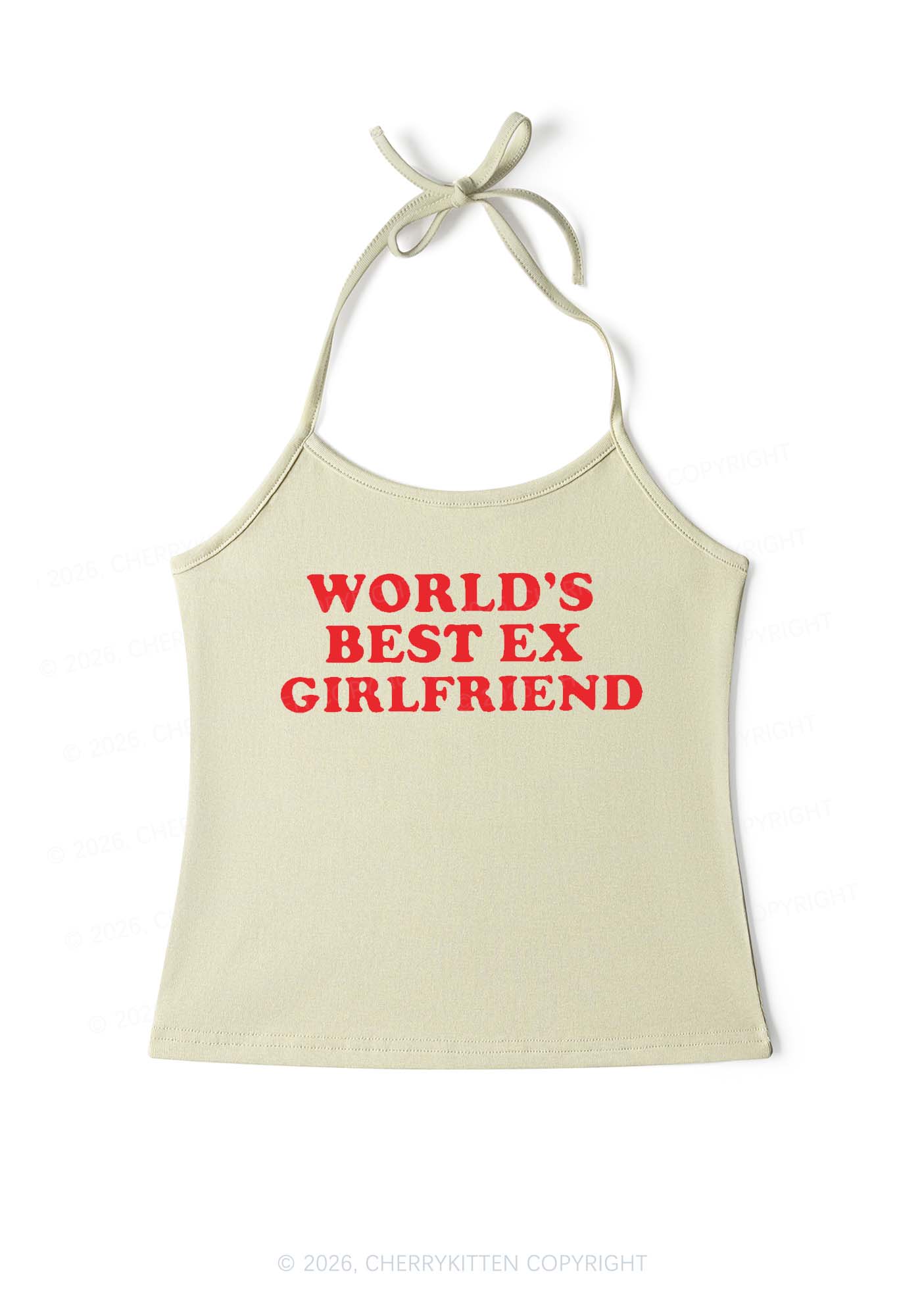 Best Ex Girlfriend Y2K Halter Neck Cami Cherrykitten - Image 9