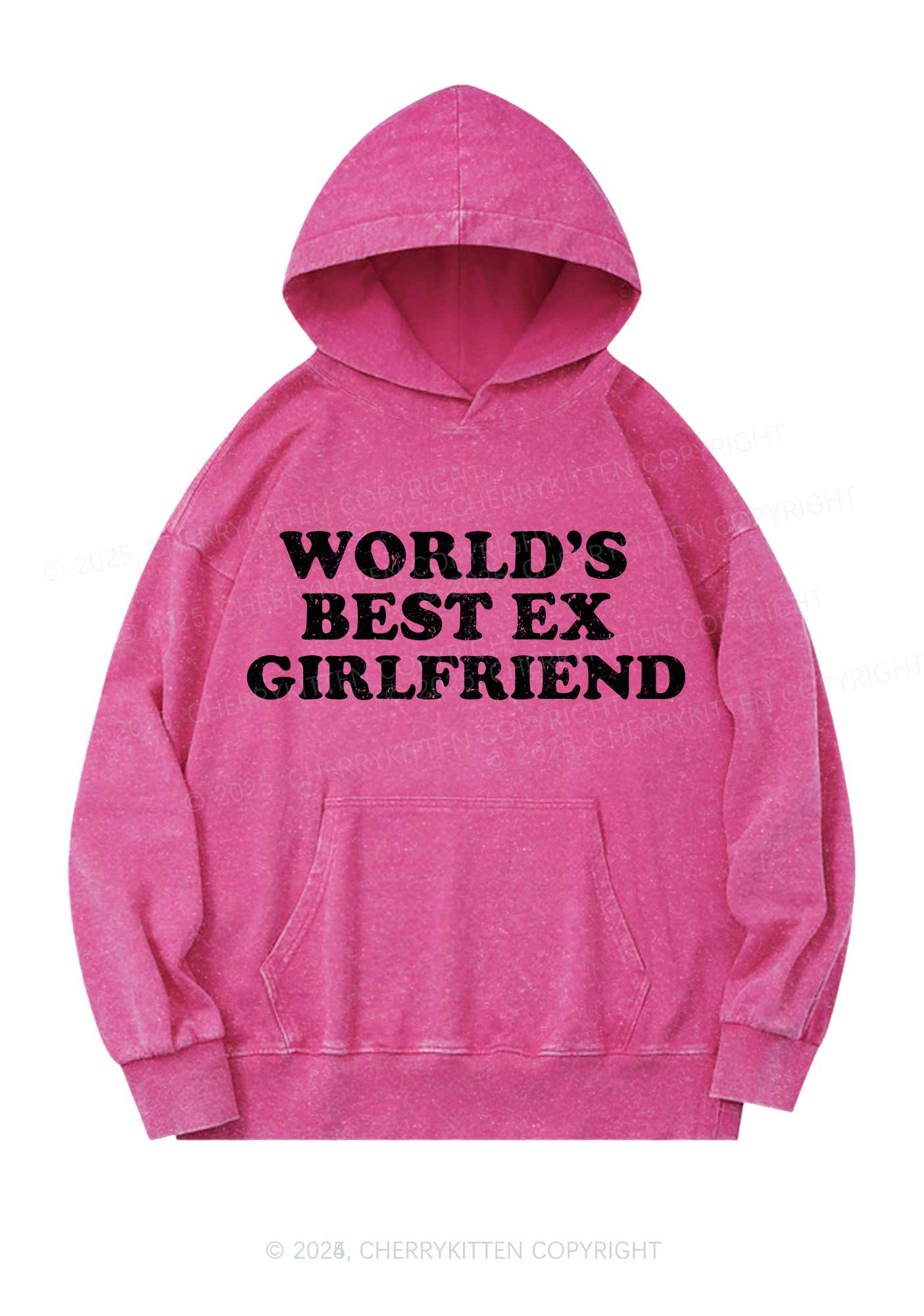 Best Ex Girlfriend Y2K Washed Hoodie Cherrykitten - Image 4