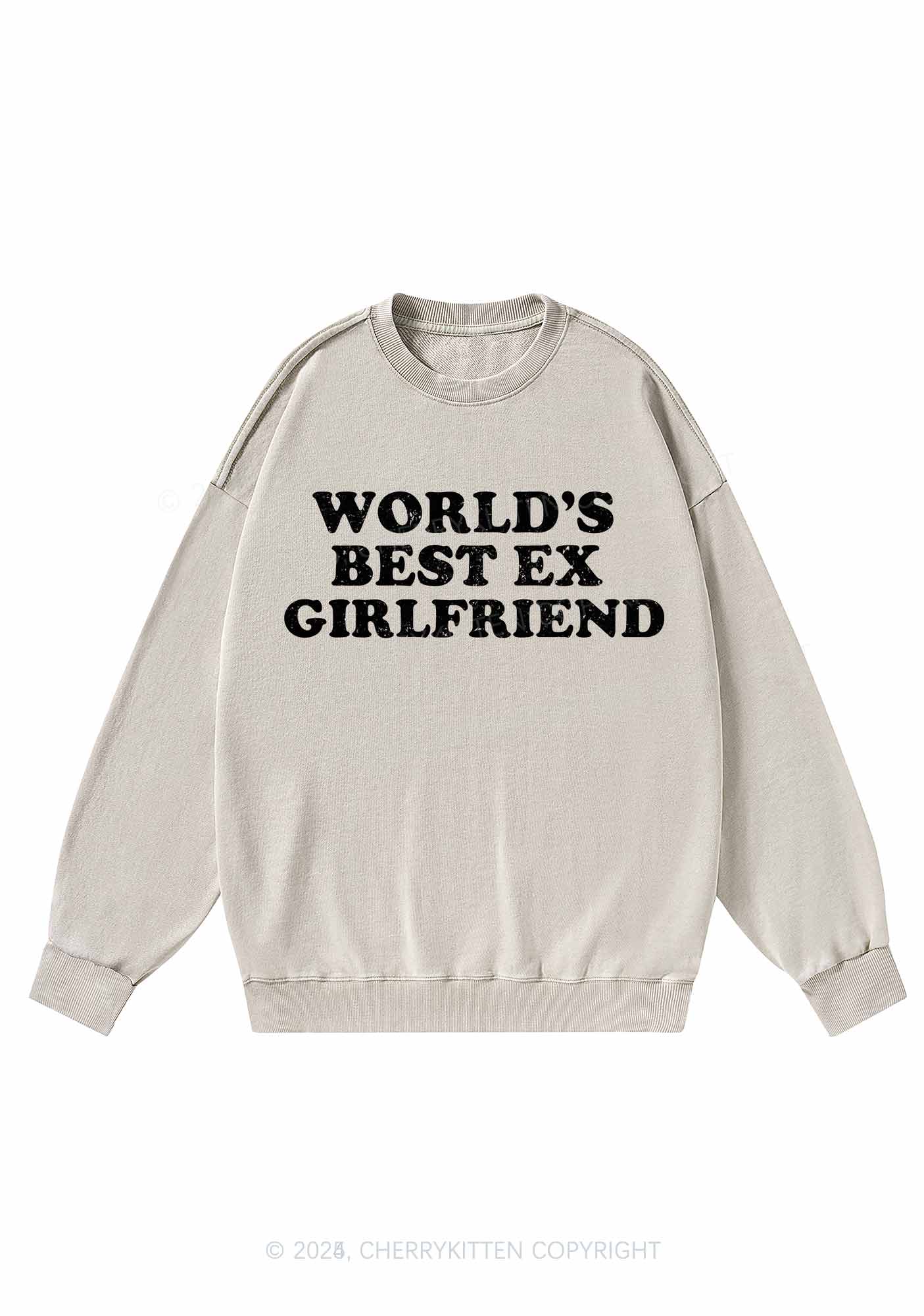 Best Ex Girlfriend Y2K Washed Sweatshirts Cherrykitten - Image 4