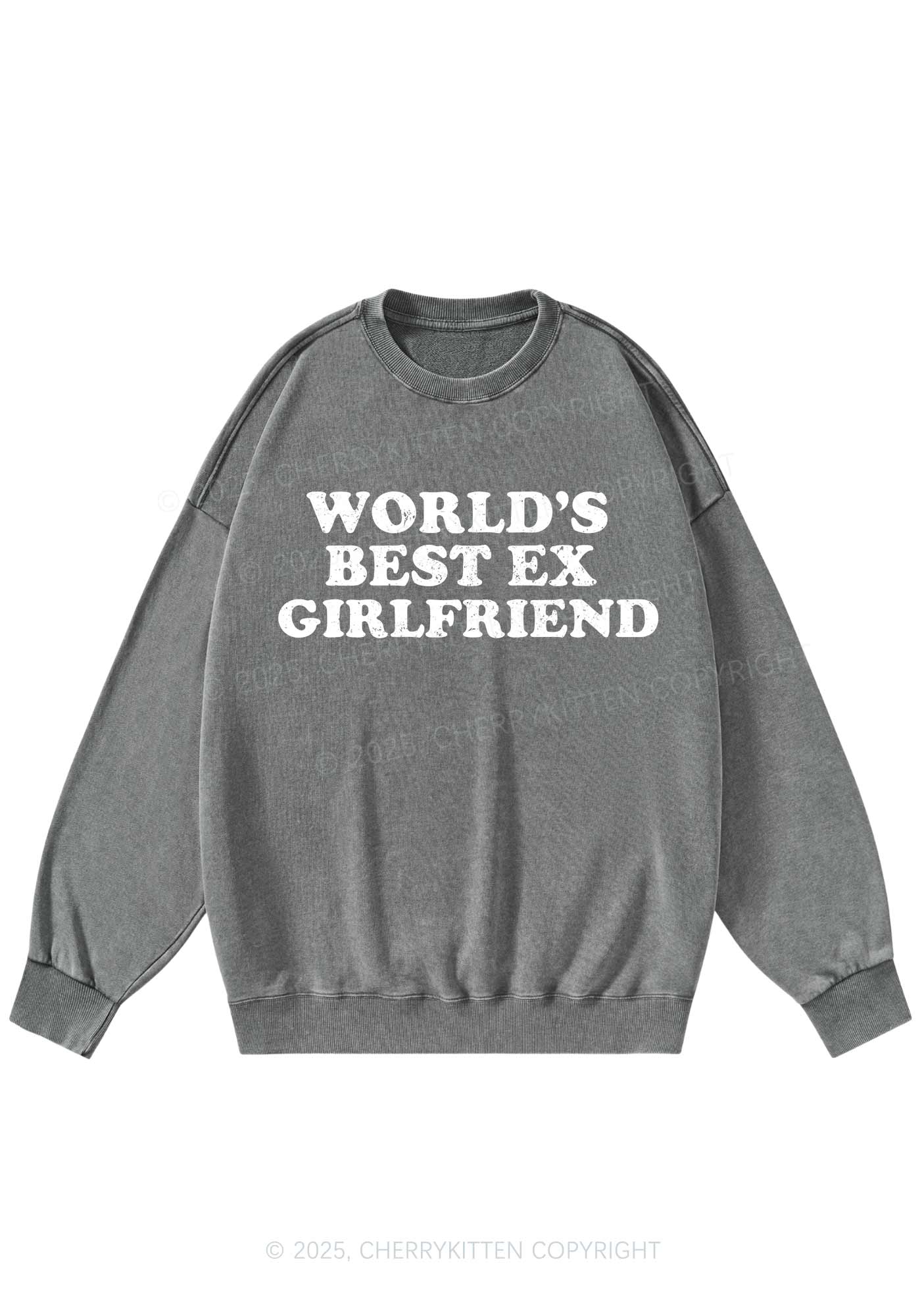 Best Ex Girlfriend Y2K Washed Sweatshirts Cherrykitten - Image 6