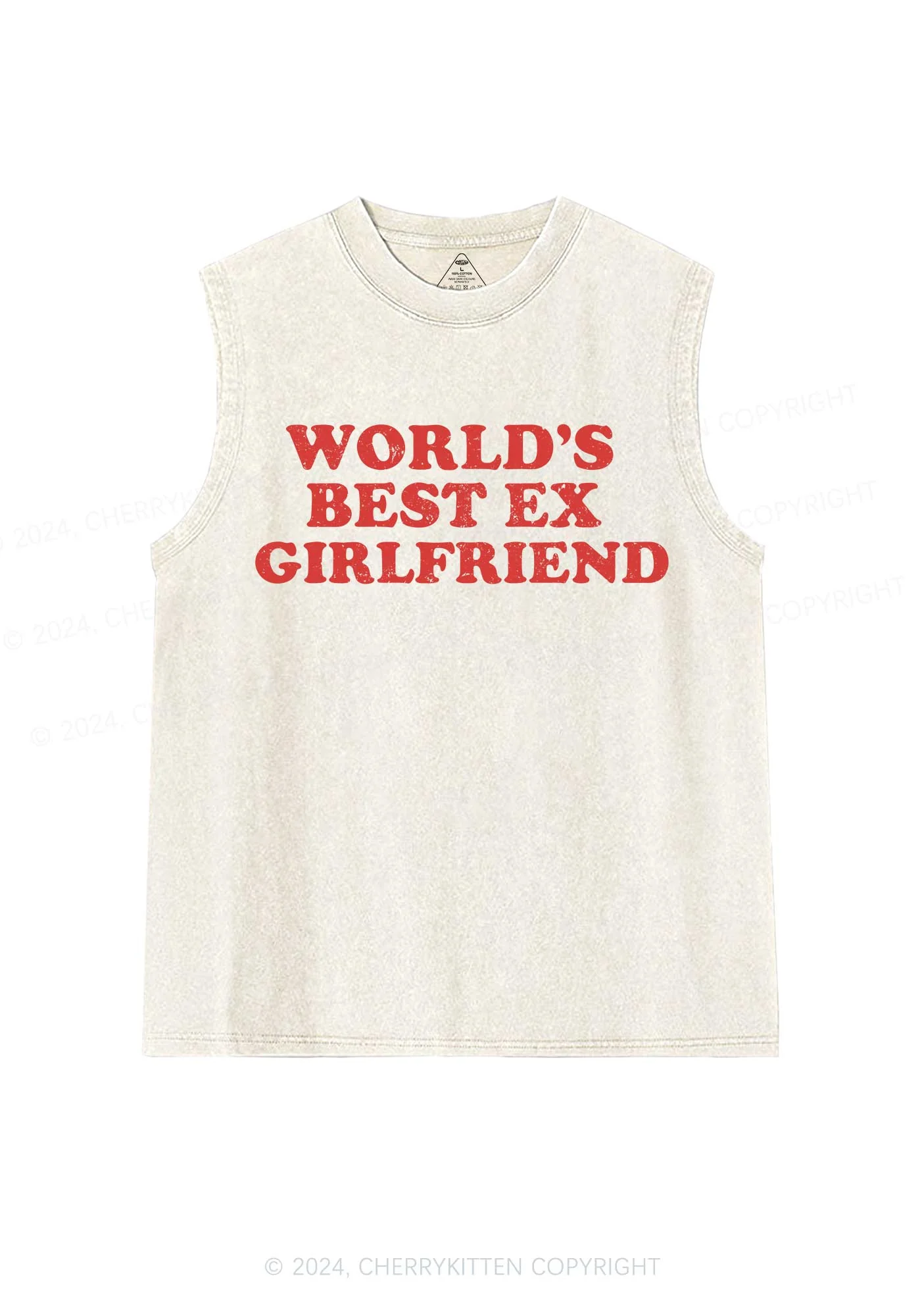 Best Ex Girlfriend Y2K Washed Tank Cherrykitten - Image 3
