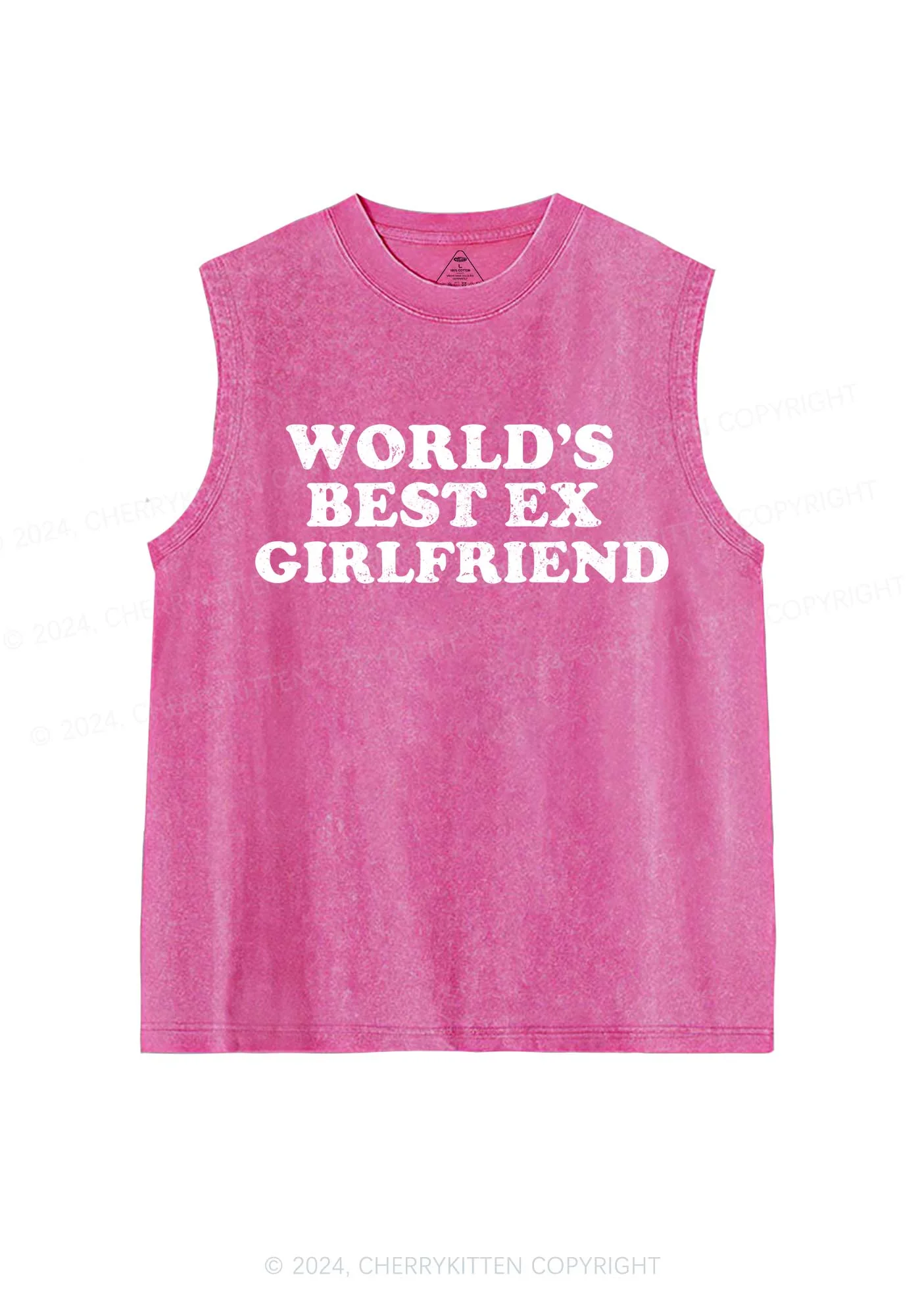 Best Ex Girlfriend Y2K Washed Tank Cherrykitten - Image 4